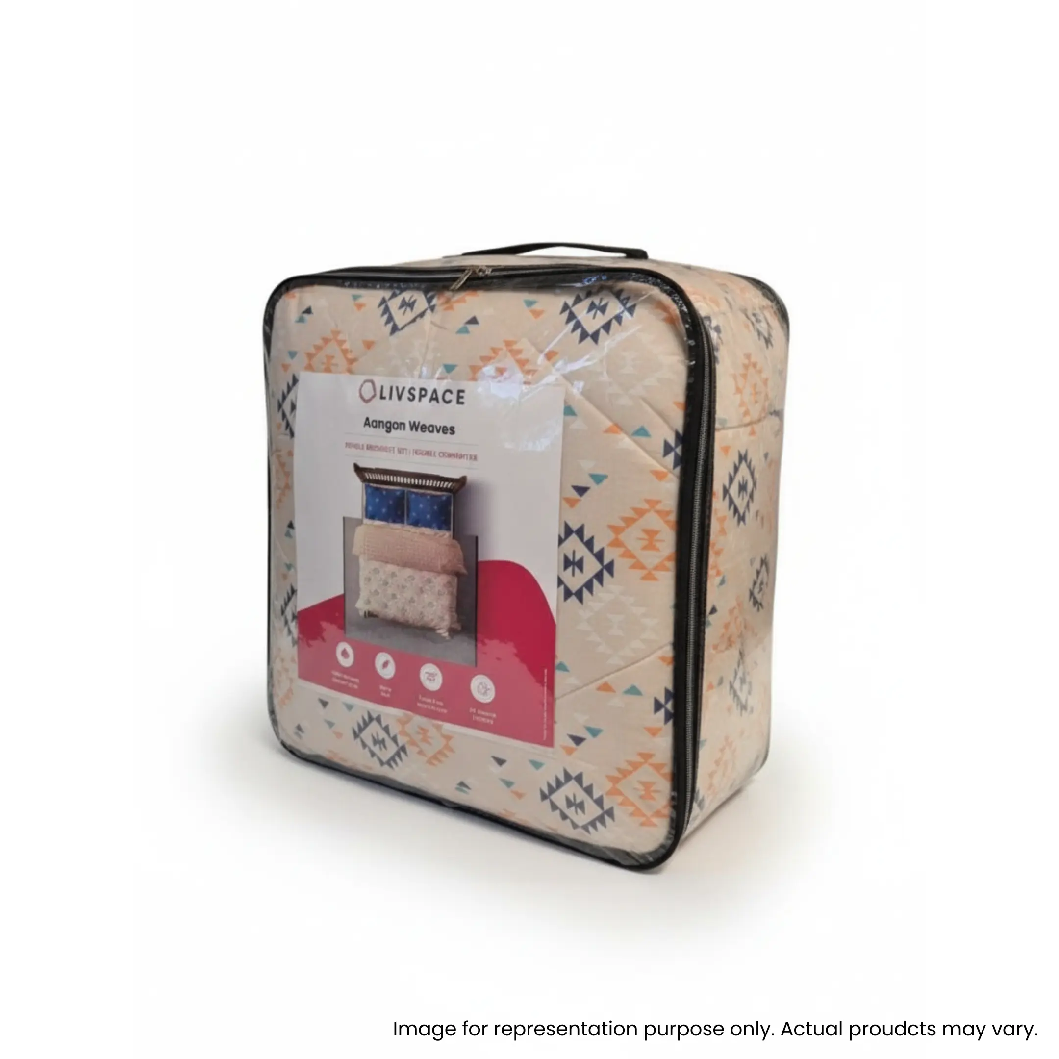 Aangan Weaves | Ethnic Printed 300 GSM Extra Warm Premium Comforter - Indian Pink - Image 7