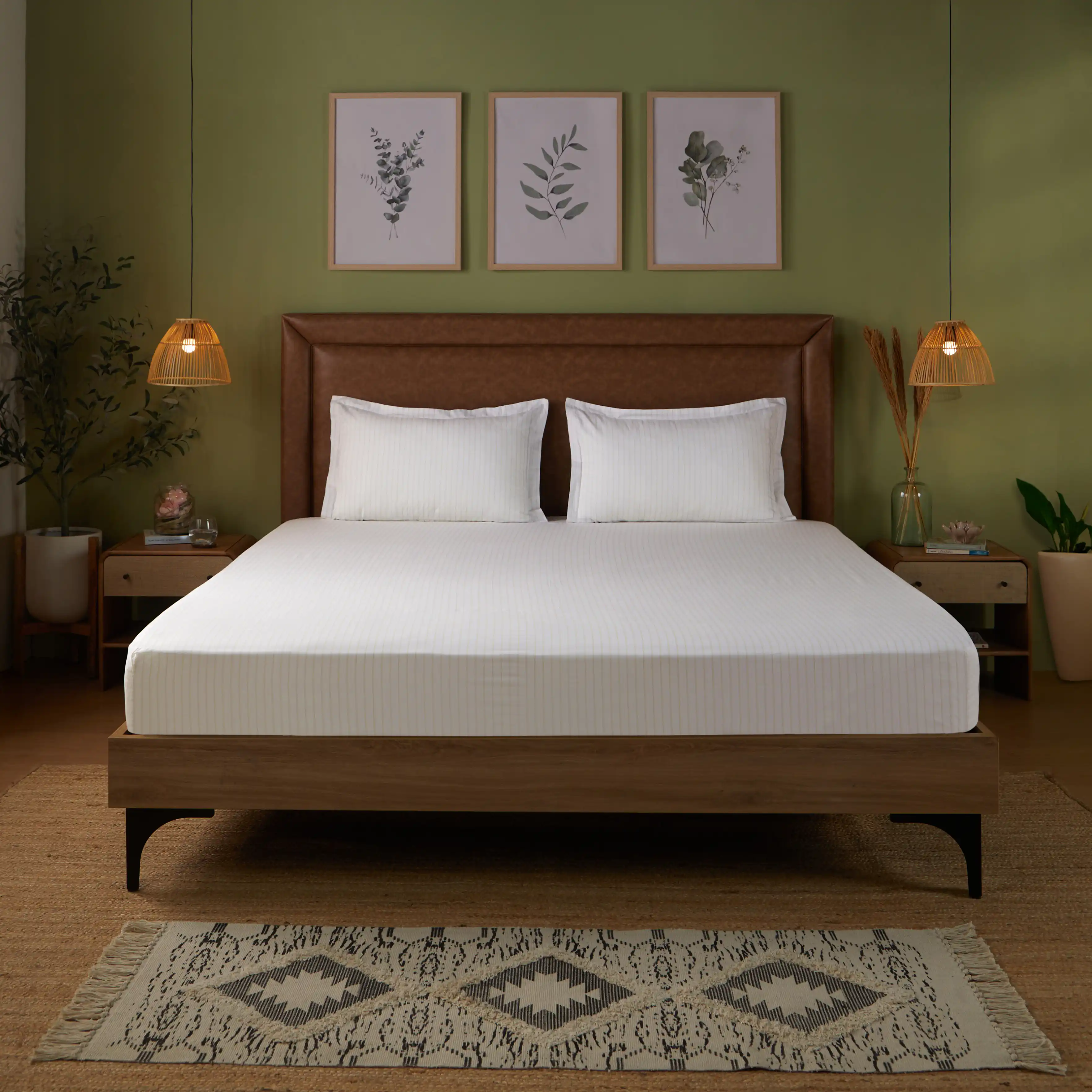 Bloomshire Classic | Everyday Charm Printed Cotton Bedsheet Set-Beige - Image 7