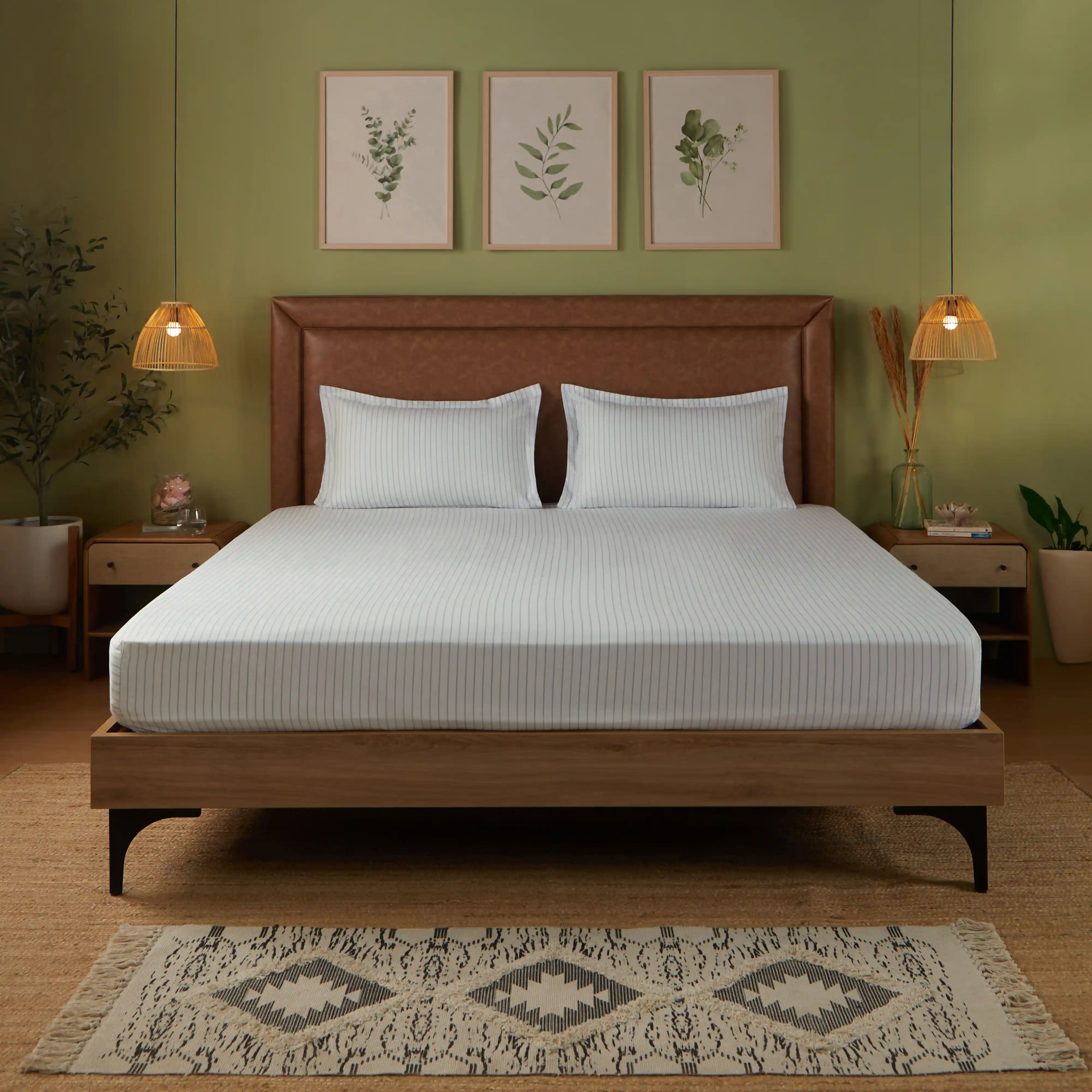 Bloomshire Classic | Everyday Charm Printed Cotton Bedsheet Set-Blue - Image 7