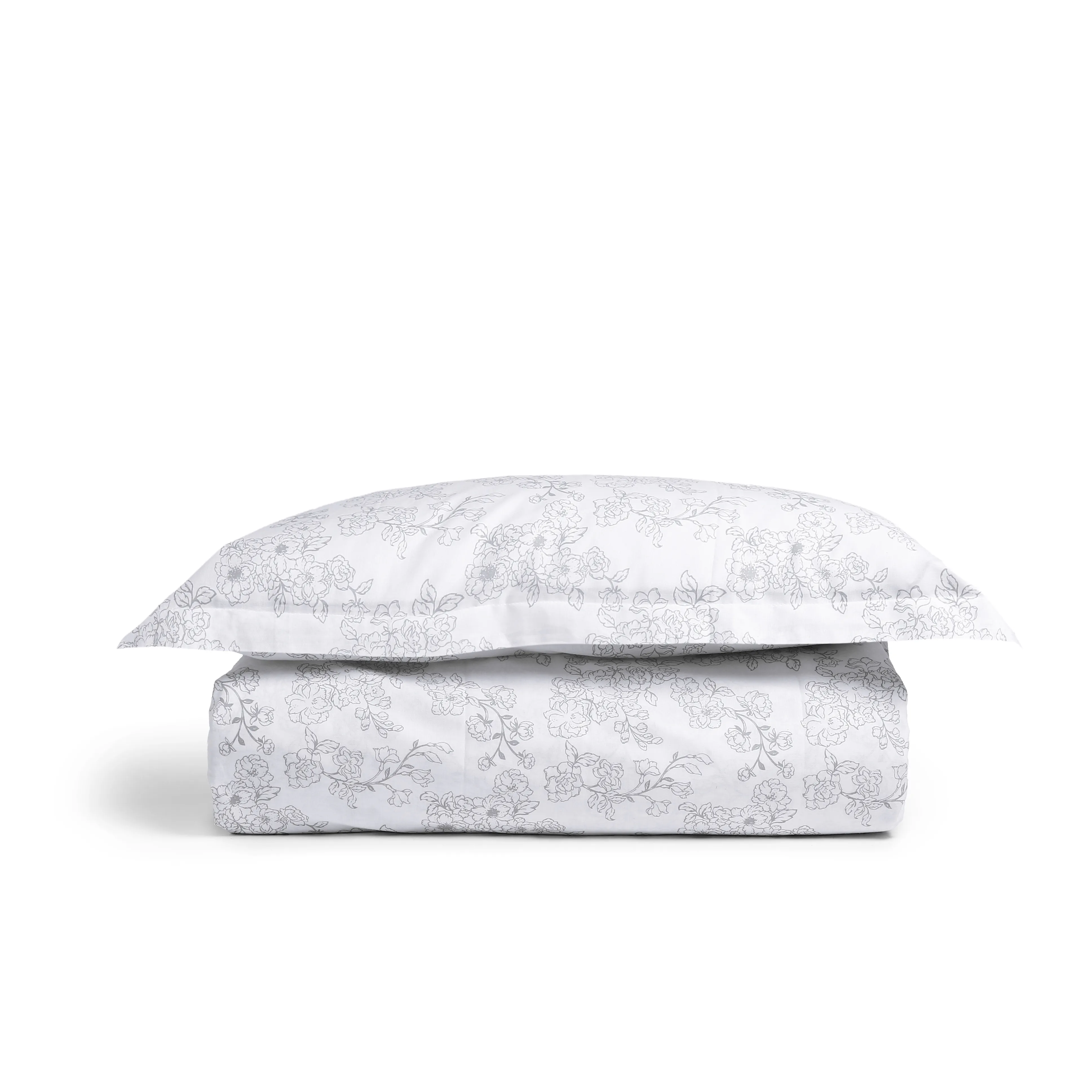 Bloomshire Classic | Everyday Charm Printed Cotton Bedsheet Set-Grey - Image 4