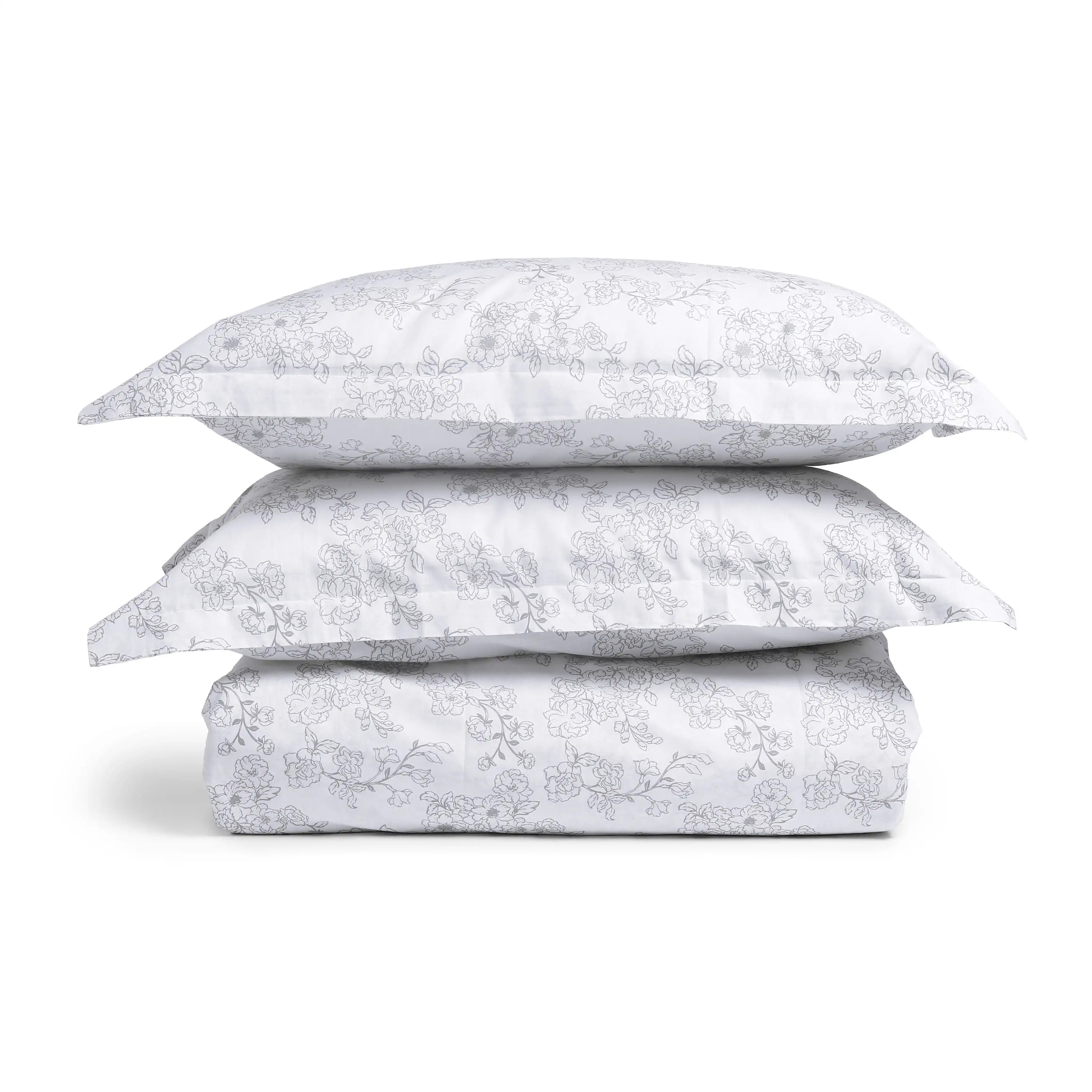 Bloomshire Classic | Everyday Charm Printed Cotton Bedsheet Set-Grey - Image 9