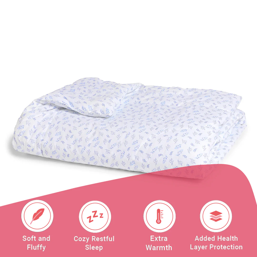 Bloomshire Classic | Everyday Charm Printed 120GSM Reversible Comforter-Purple - Image 11