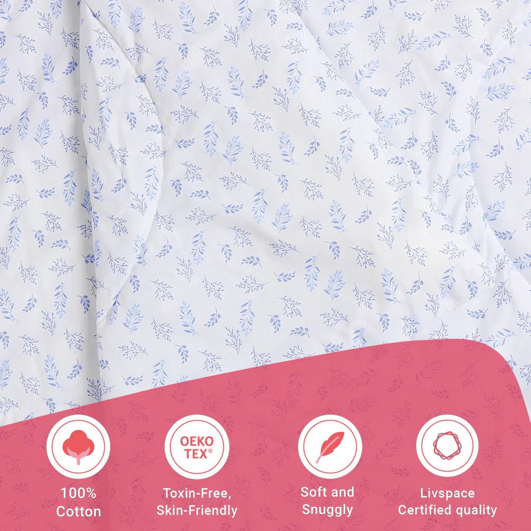 Bloomshire Classic | Everyday Charm Printed 240GSM Reversible Comforter for Extra Warmth-Purple - Image 7
