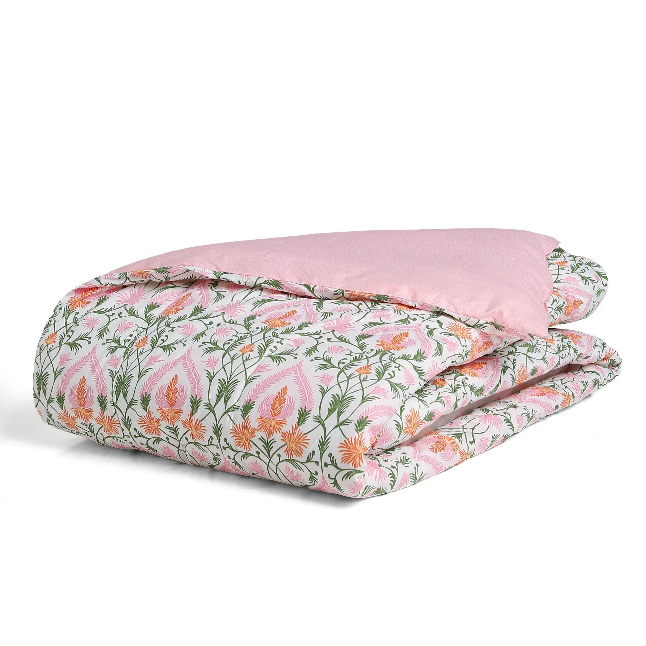 Bloomshire Classic | Everyday Charm Printed 240GSM Reversible Comforter for Extra Warmth-Salmon - Image 4