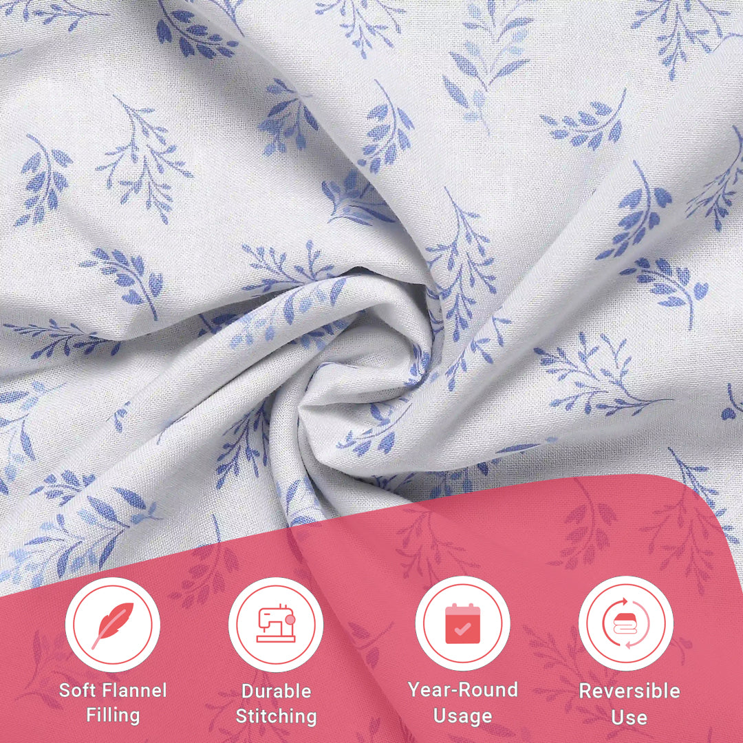 Bloomshire Classic | Everyday Charm Printed Reversible Dohar with Super Soft Flannel Layering-Purple - Image 12