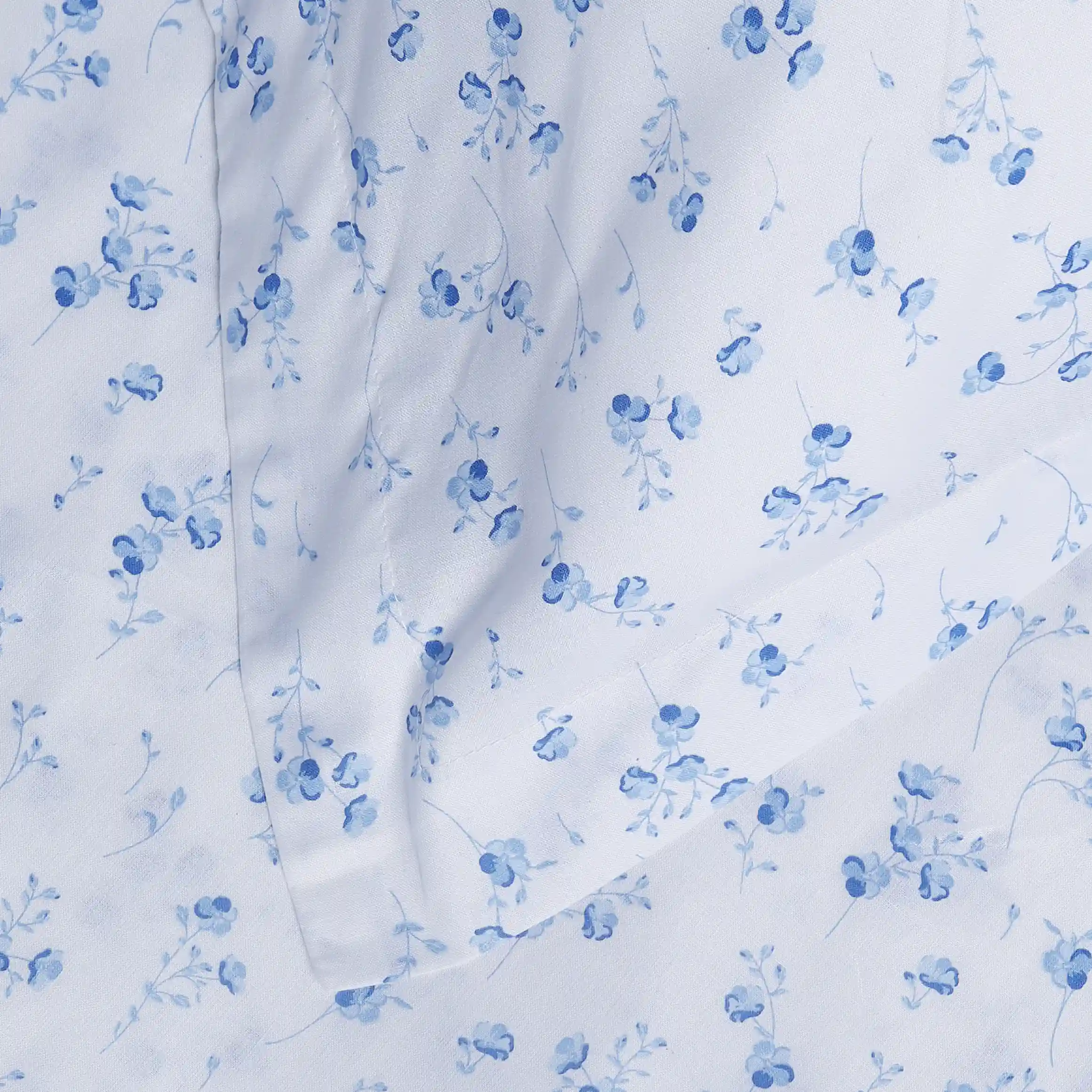 Bloomshire Classic | Everyday Charm Printed Cotton Fitted Sheet Set-Ocean Blue - Image 6