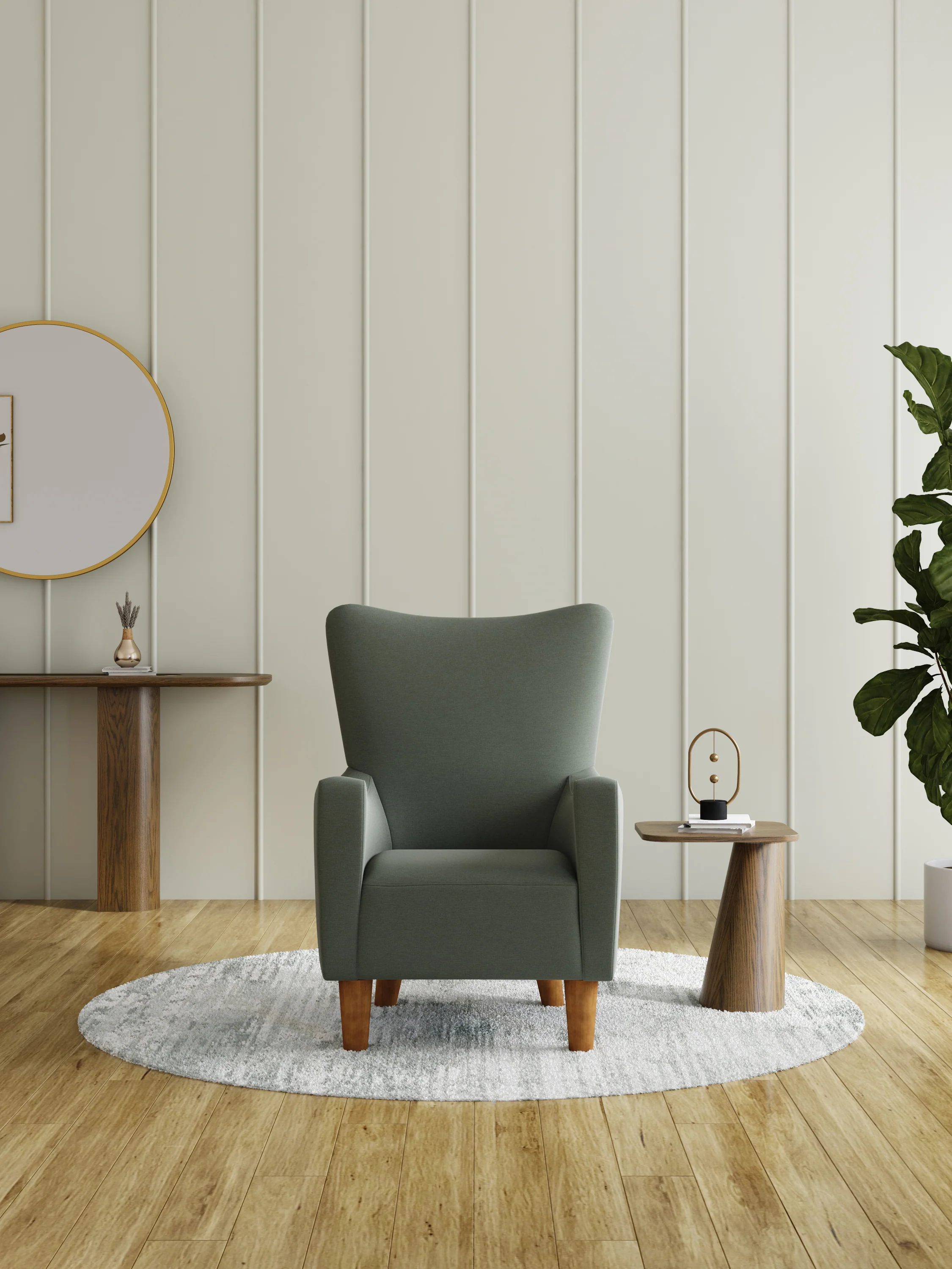 Cassidy Wingback Accent Chair - Image 3