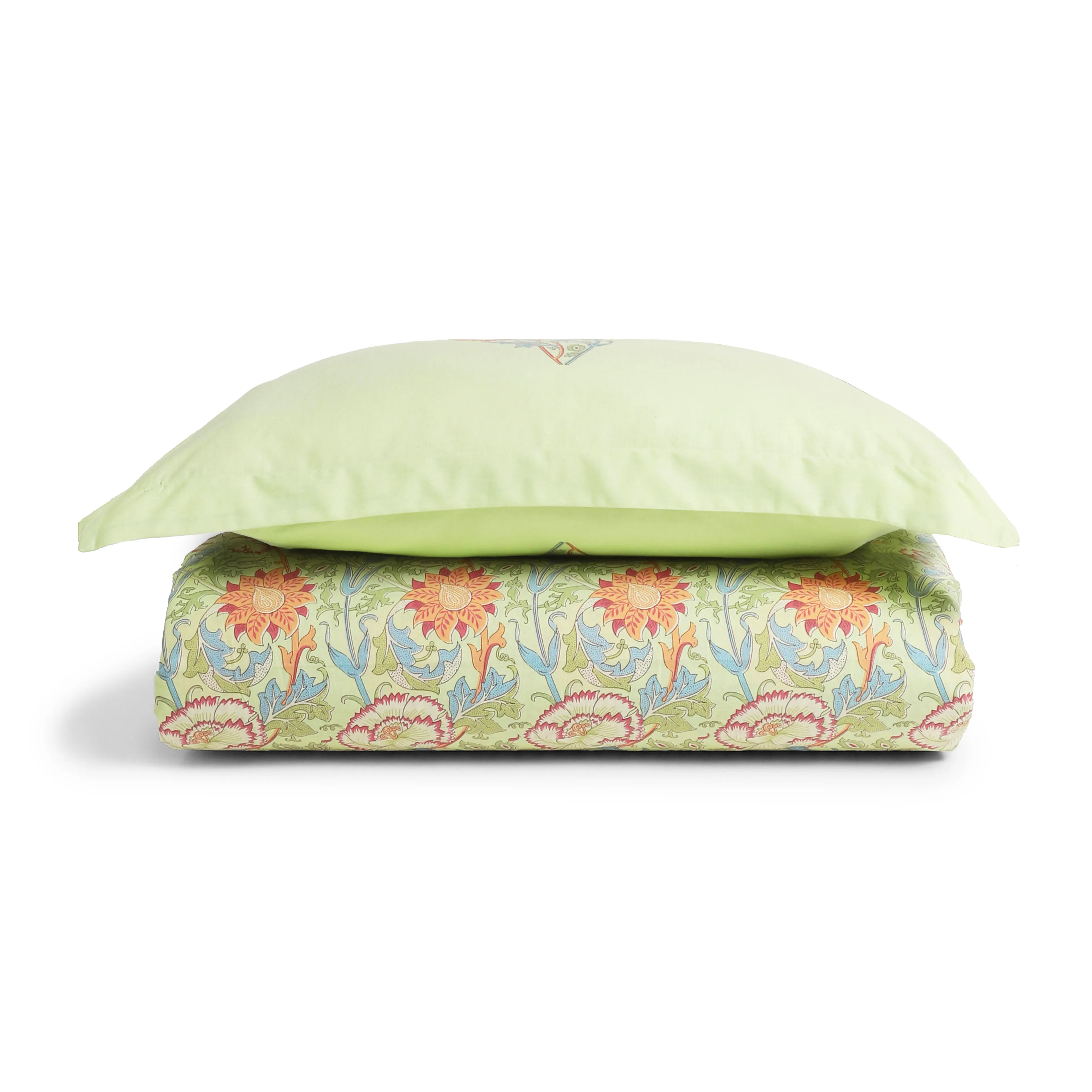 Chippa Lane | Contemporary Indian Print Design Cotton Bedsheet Set-Green - Image 4