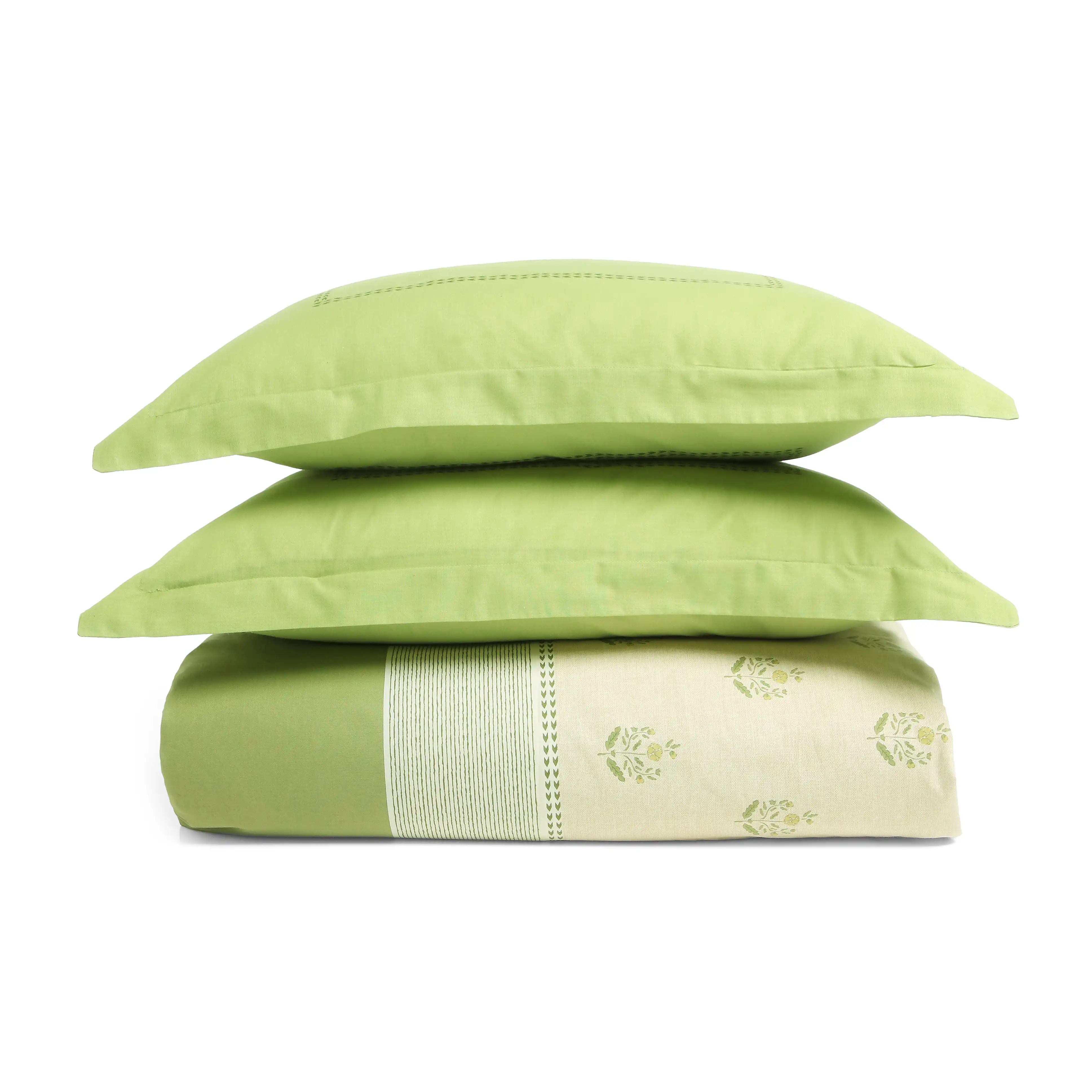 Chippa Lane | Contemporary Indian Print Design Cotton Bedsheet Set-Indian Moss - Image 14