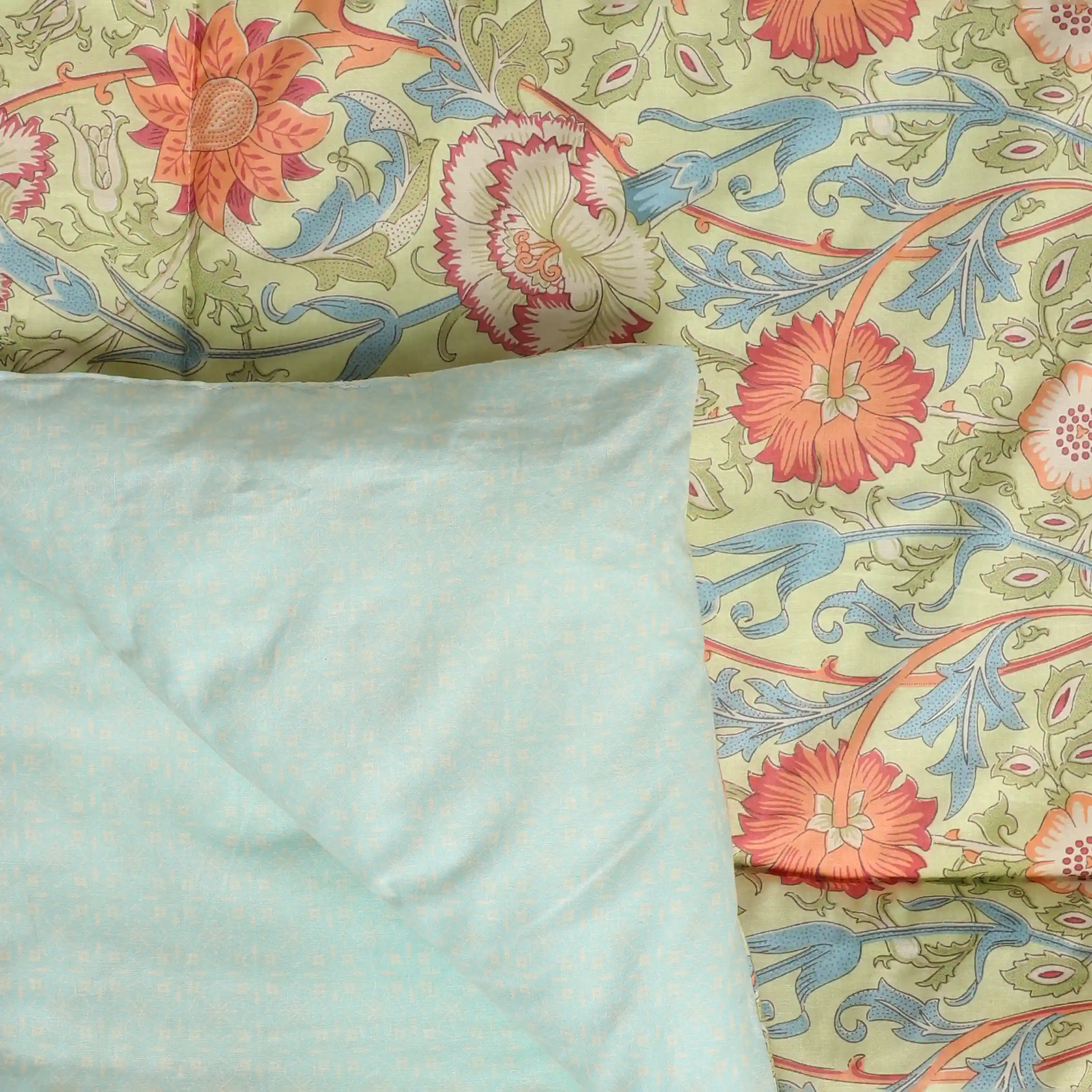 Chippa Lane | Contemporary Indian Print Design 120GSM Reversible Comforter-Green - Image 5