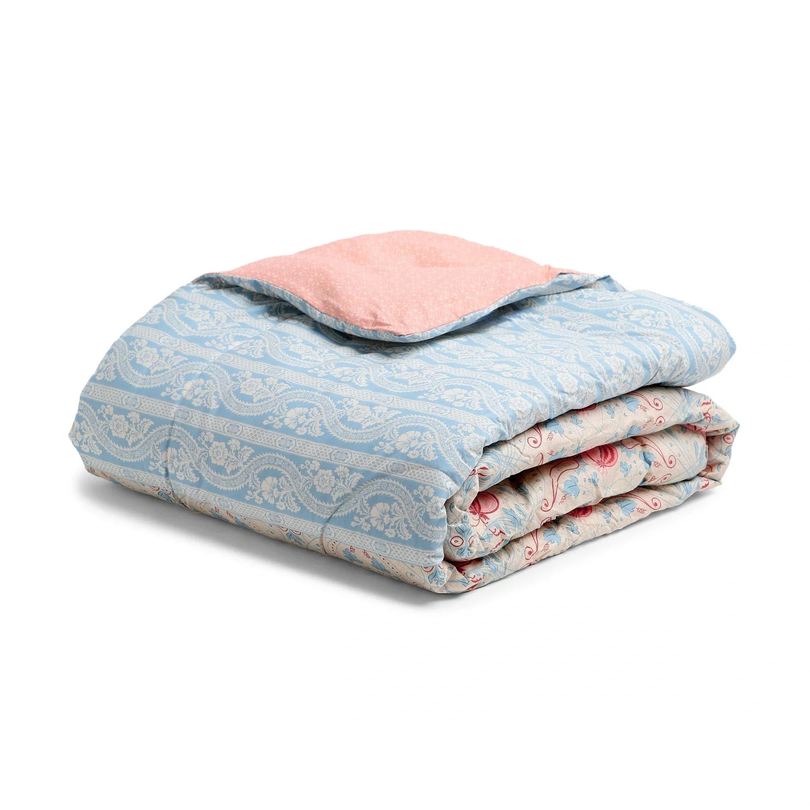 Chippa Lane | Contemporary Indian Print Design 120GSM Reversible Comforter-Light Blue - Image 9