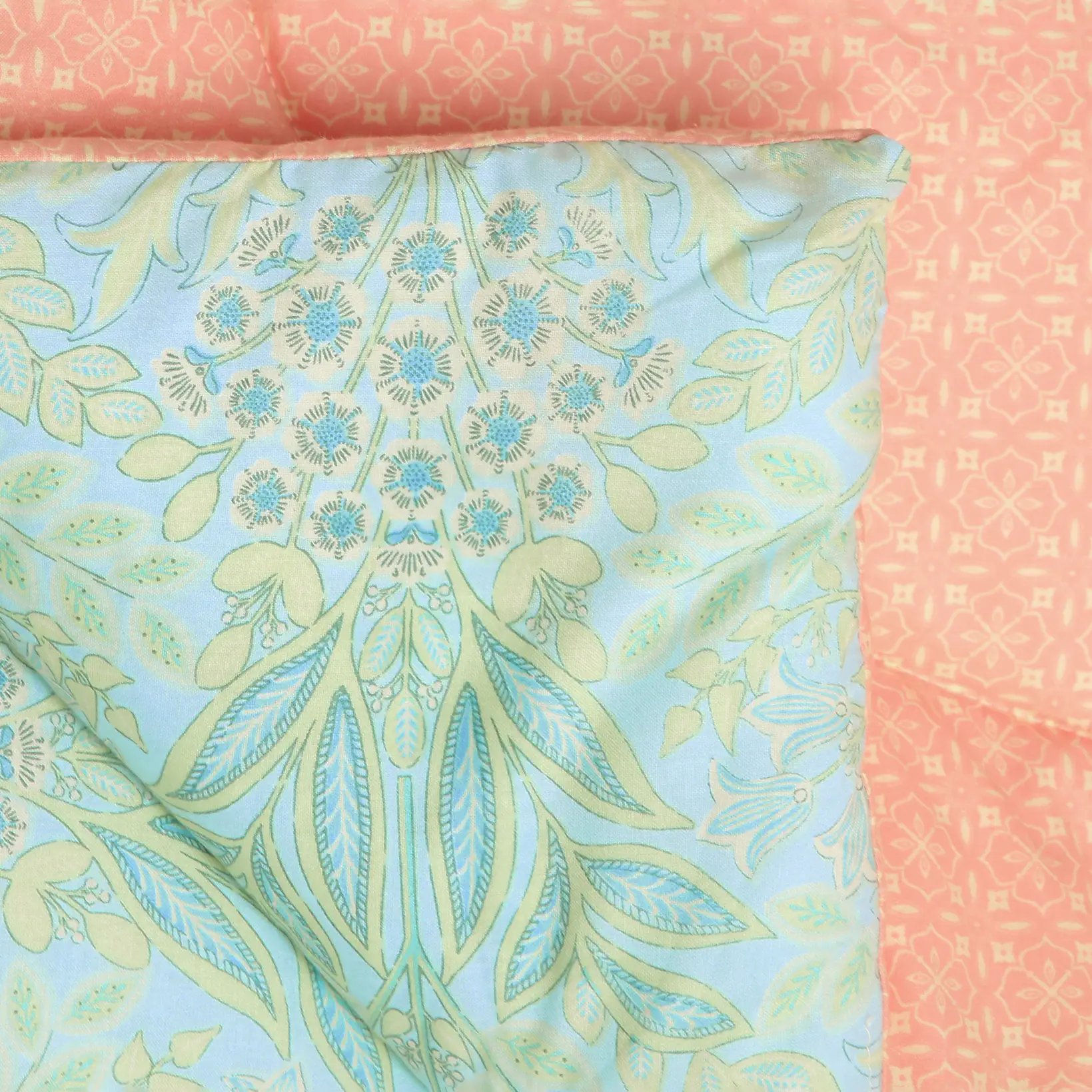 Chippa Lane | Contemporary Indian Print Design 120GSM Reversible Comforter-Sage Bloom - Image 5