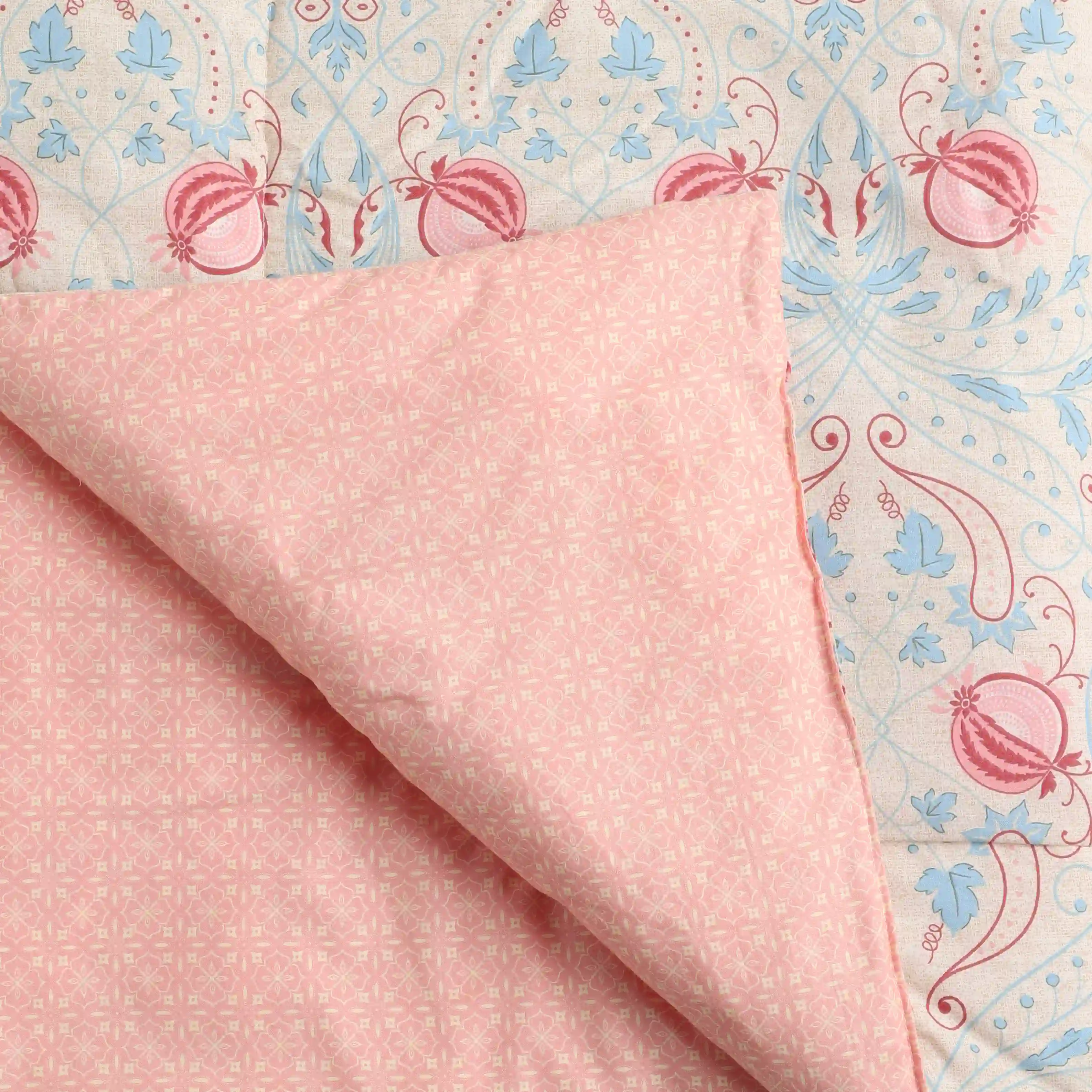 Chippa Lane | Contemporary Indian Print Design 240GSM Reversible Comforter for Extra Warmth-Light Blue - Image 5