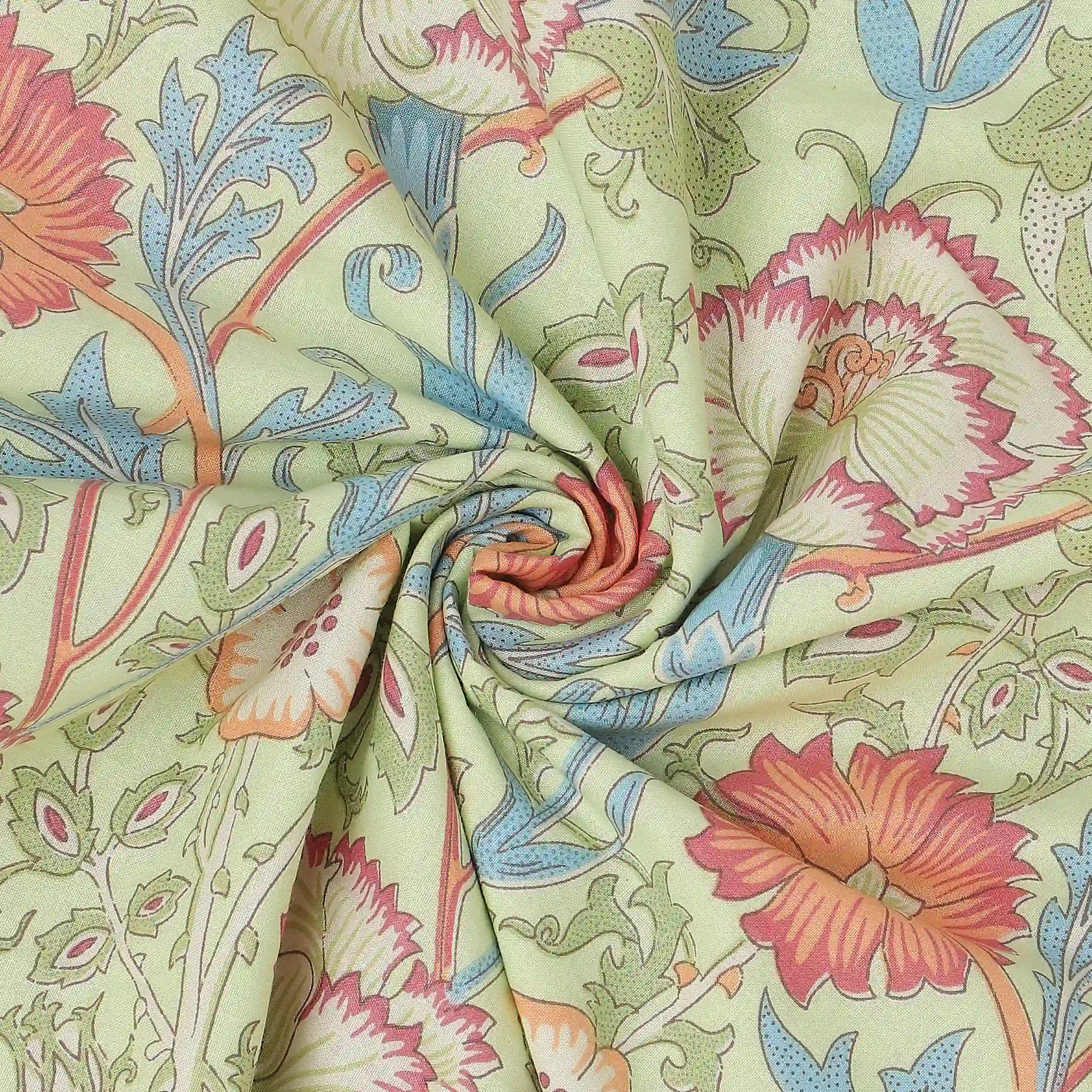 Chippa Lane | Contemporary Indian Print Design Reversible Dohar with Super Soft Flannel Layering-Green - Image 5