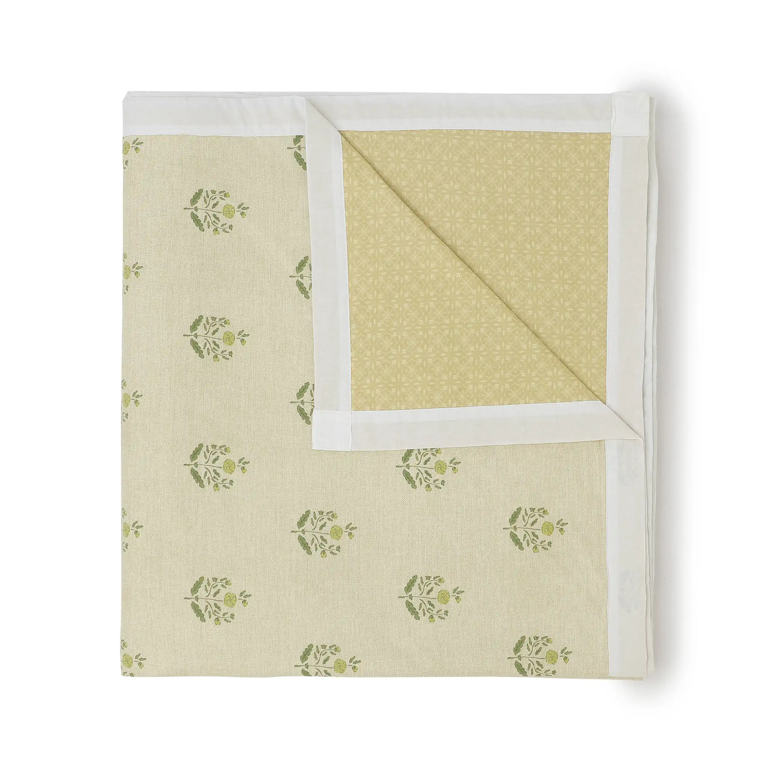 Chippa Lane | Contemporary Indian Print Design Reversible Dohar with Super Soft Flannel Layering-Indian Moss - Image 9