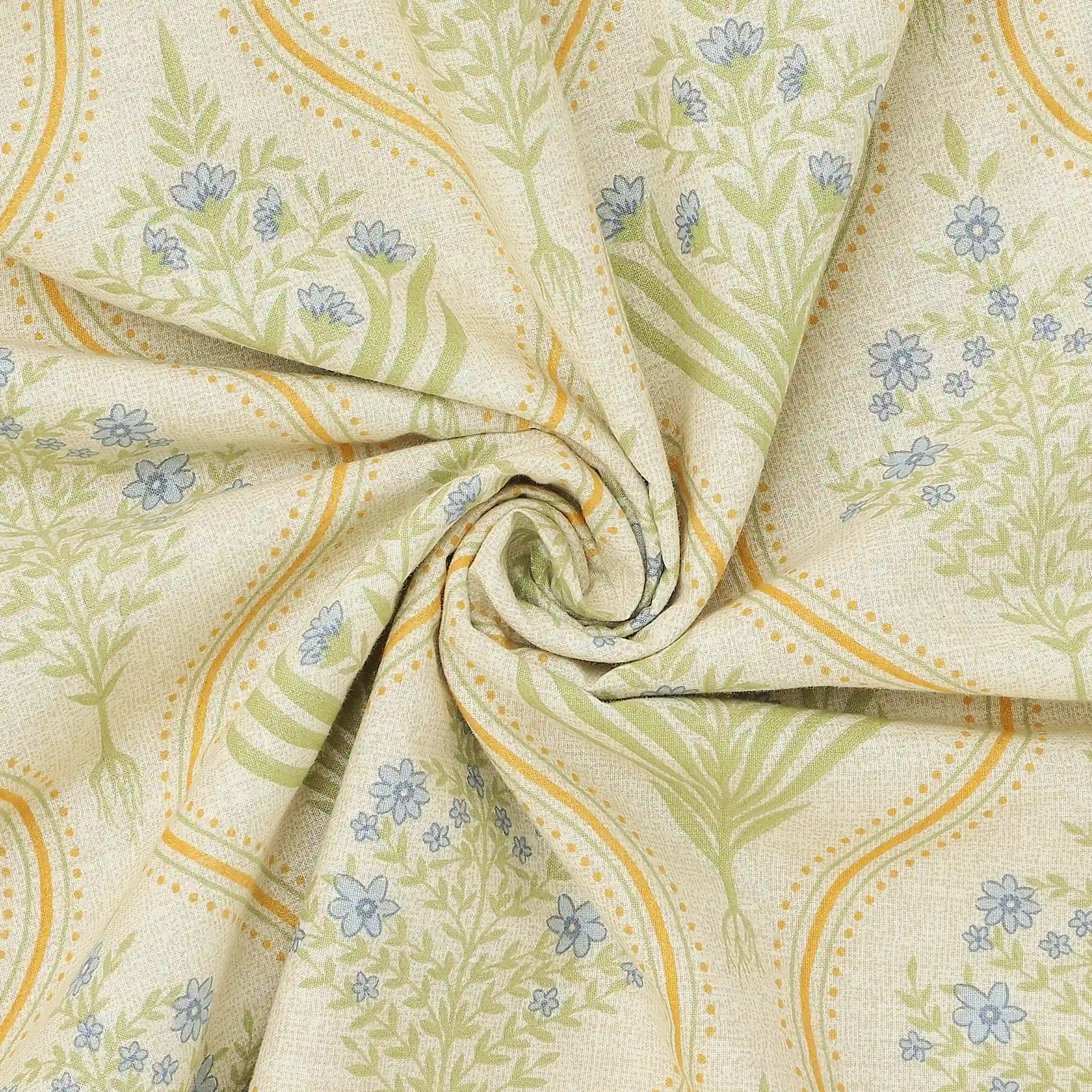 Chippa Lane | Contemporary Indian Print Design Reversible Dohar with Super Soft Flannel Layering-Mustard - Image 5