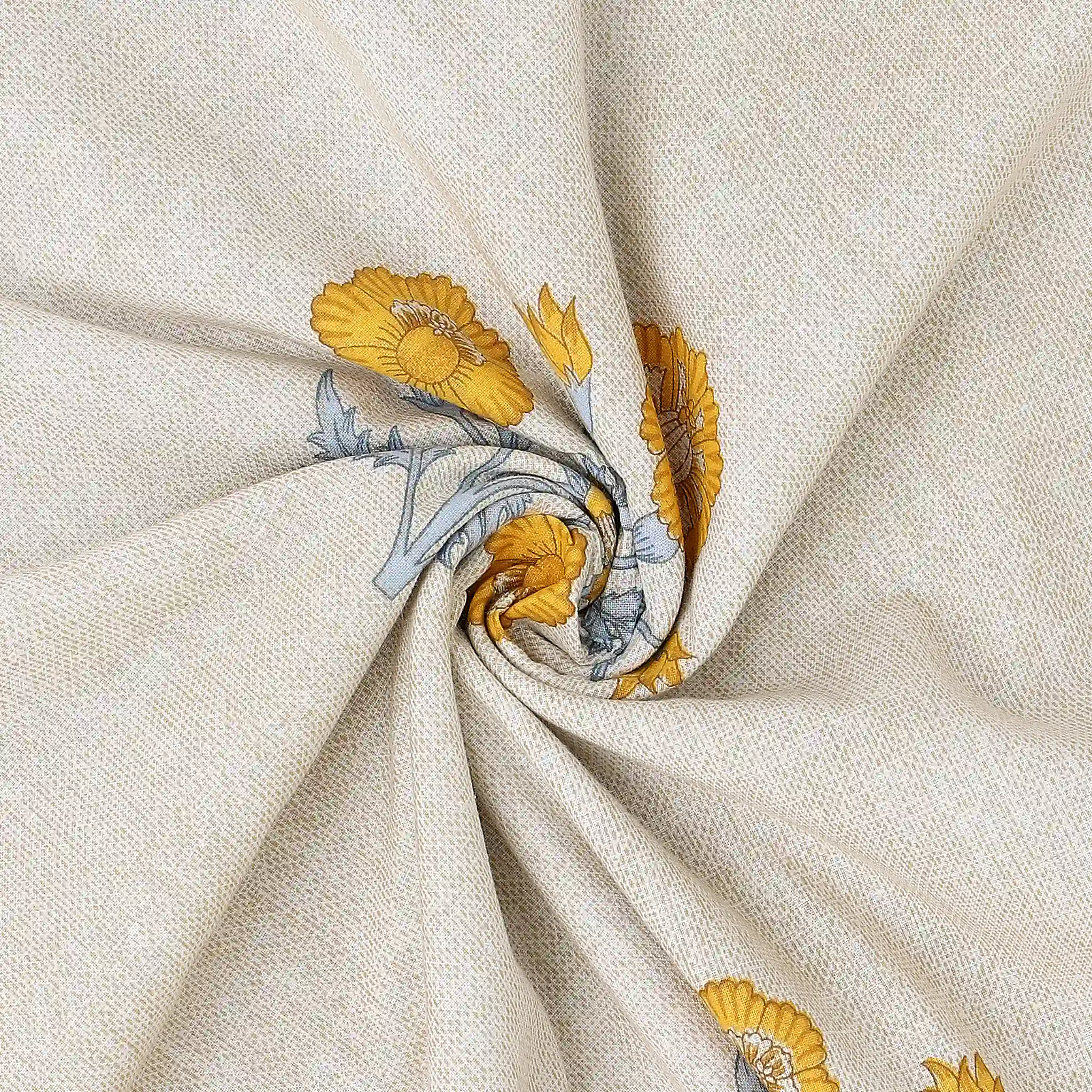 Chippa Lane | Contemporary Indian Print Design Reversible Dohar with Super Soft Flannel Layering-Ochre - Image 5