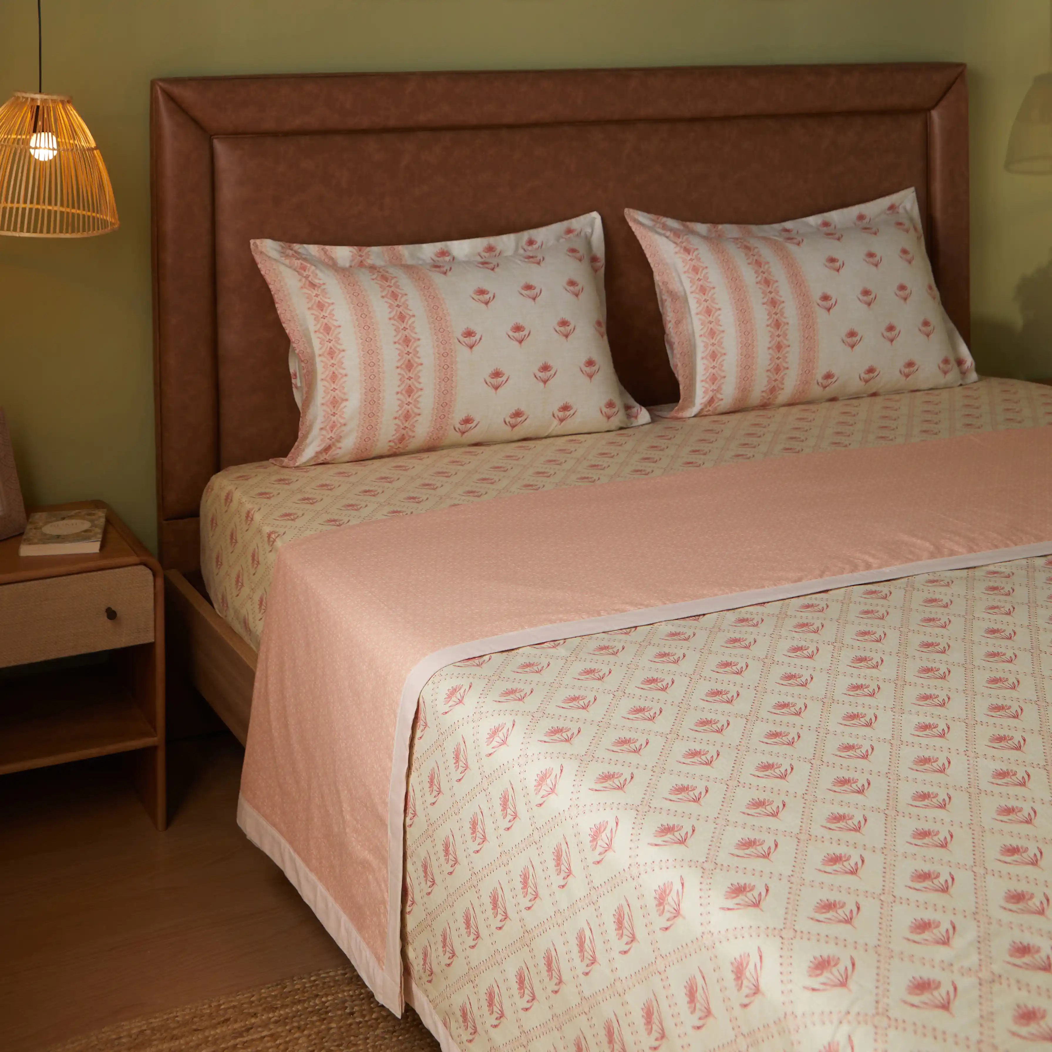 Chippa Lane | Contemporary Indian Print Design Reversible Dohar with Super Soft Flannel Layering-Red - Image 6