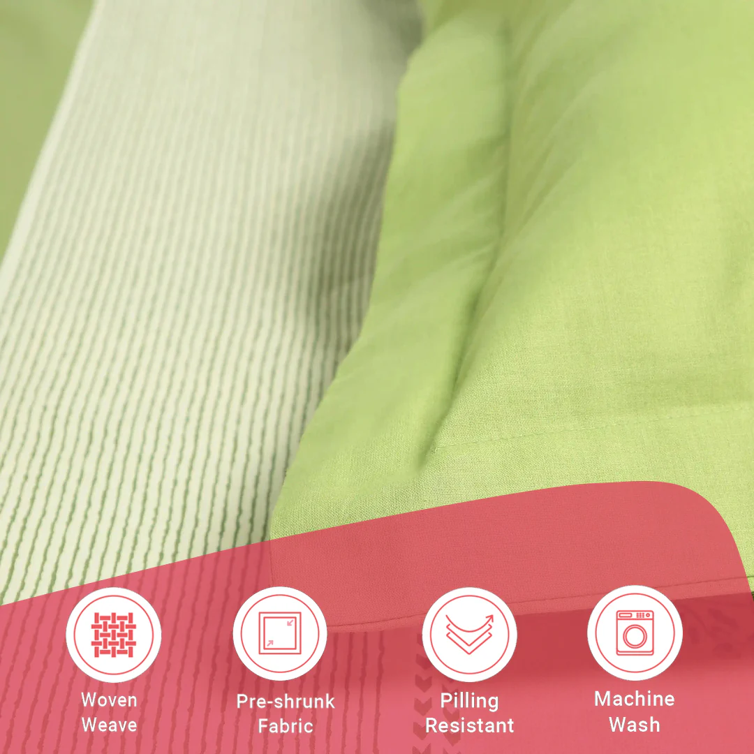 Chippa Lane | Contemporary Indian Print Design Cotton Fitted Sheet Set-Indian Moss - Image 17