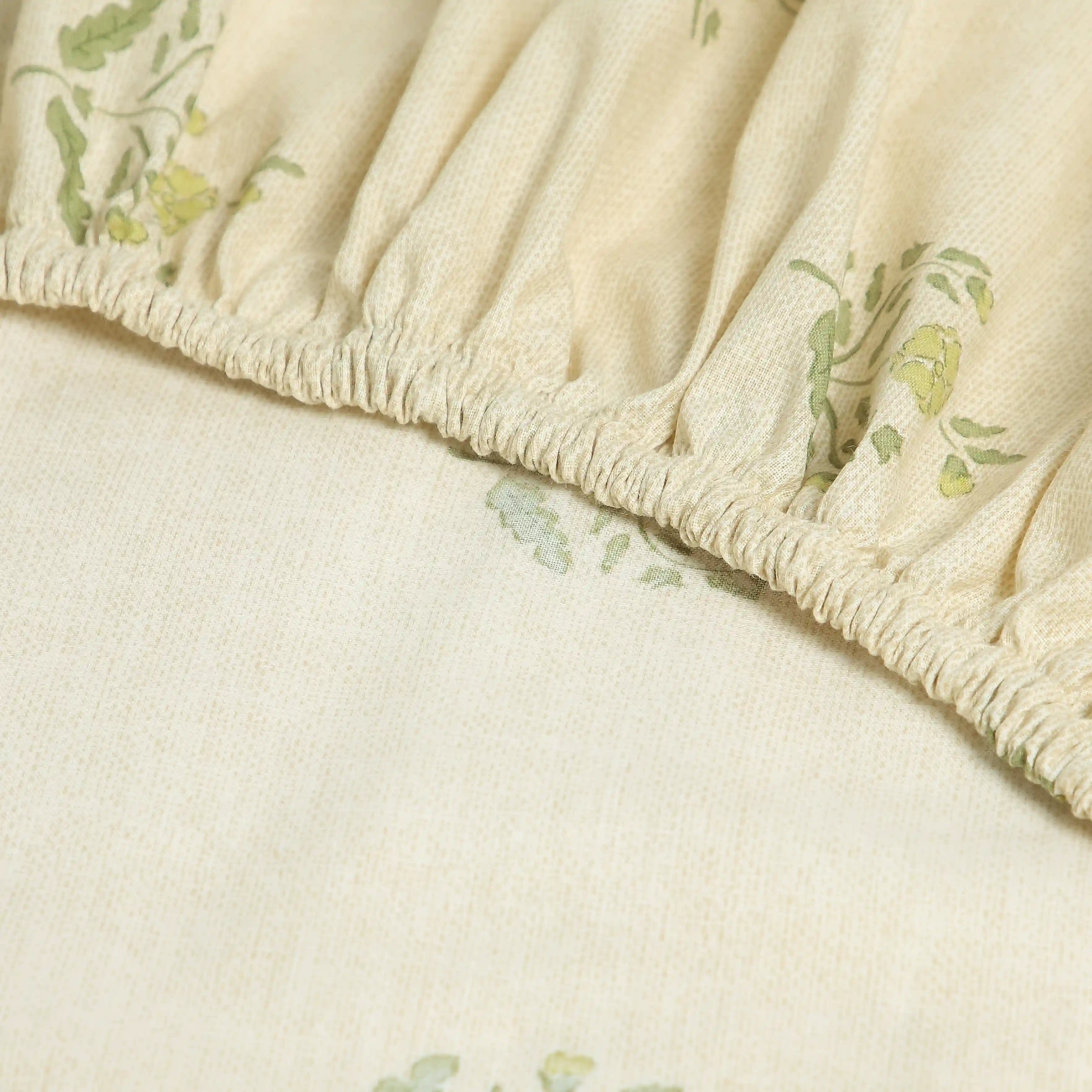 Chippa Lane | Contemporary Indian Print Design Cotton Fitted Sheet Set-Indian Moss - Image 7