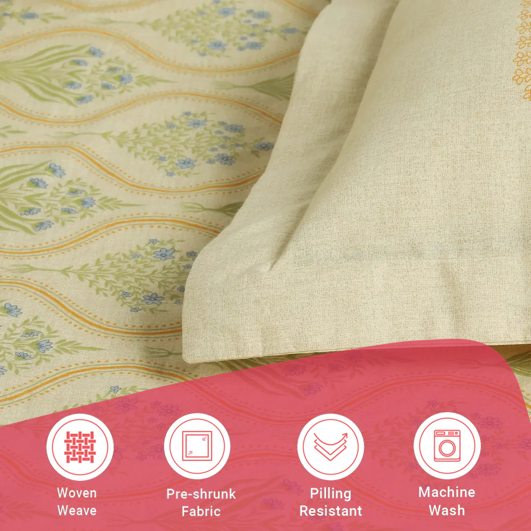 Chippa Lane | Contemporary Indian Print Design Cotton Fitted Sheet Set-Mustard - Image 15
