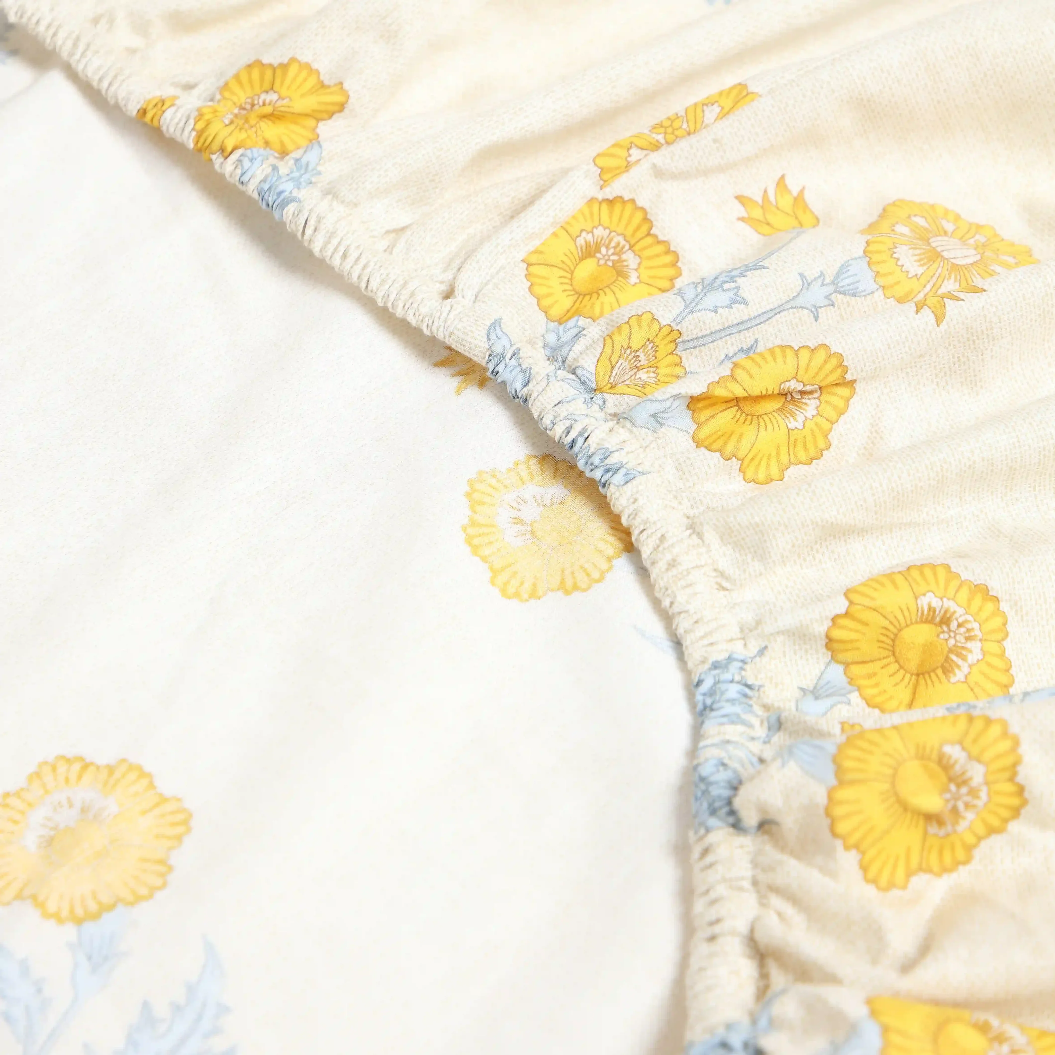 Chippa Lane | Contemporary Indian Print Design Cotton Fitted Sheet Set-Ochre - Image 14