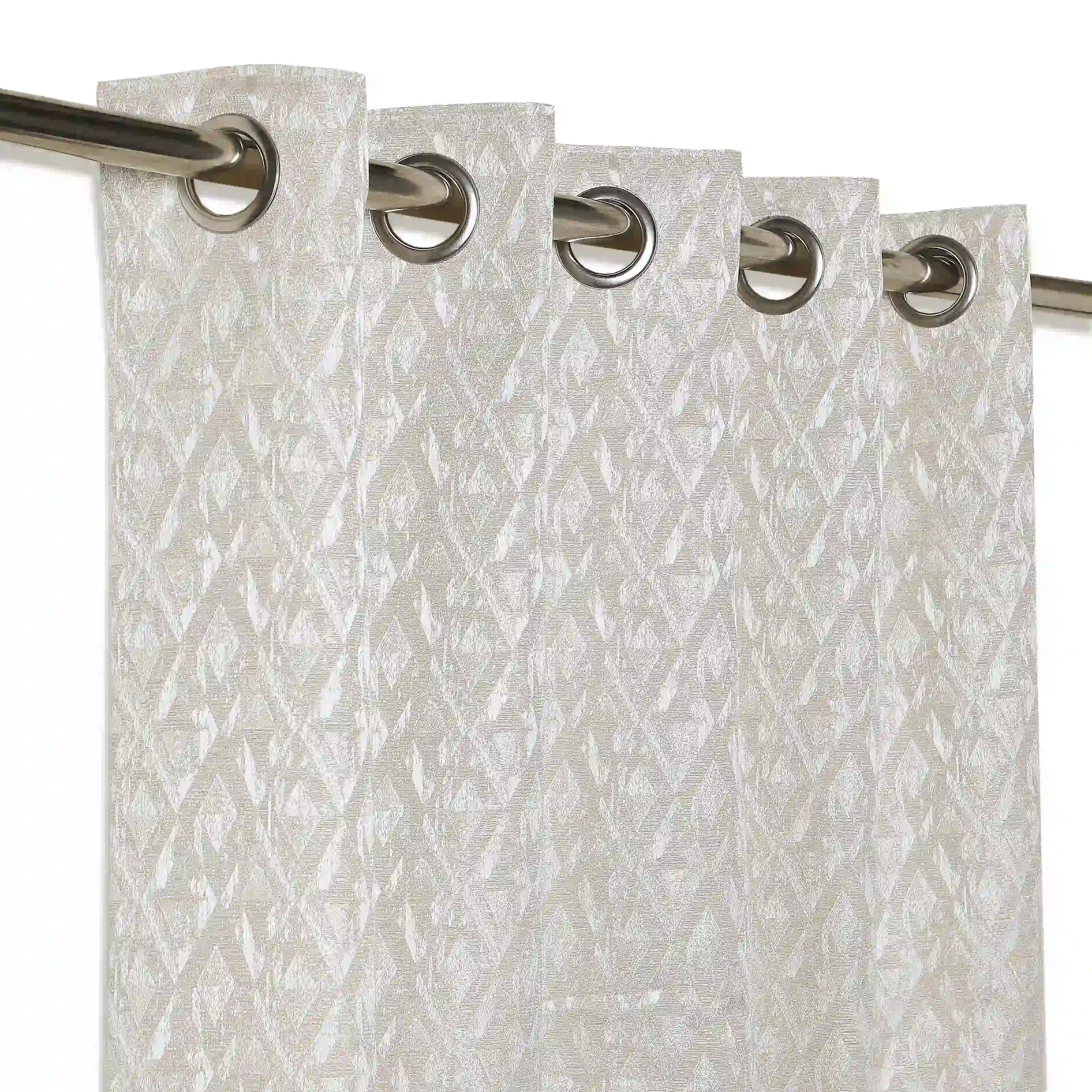 De Jacquard - Classic Set Of 2 Jacquard Readymade Curtains | Diamond Drift - Image 2