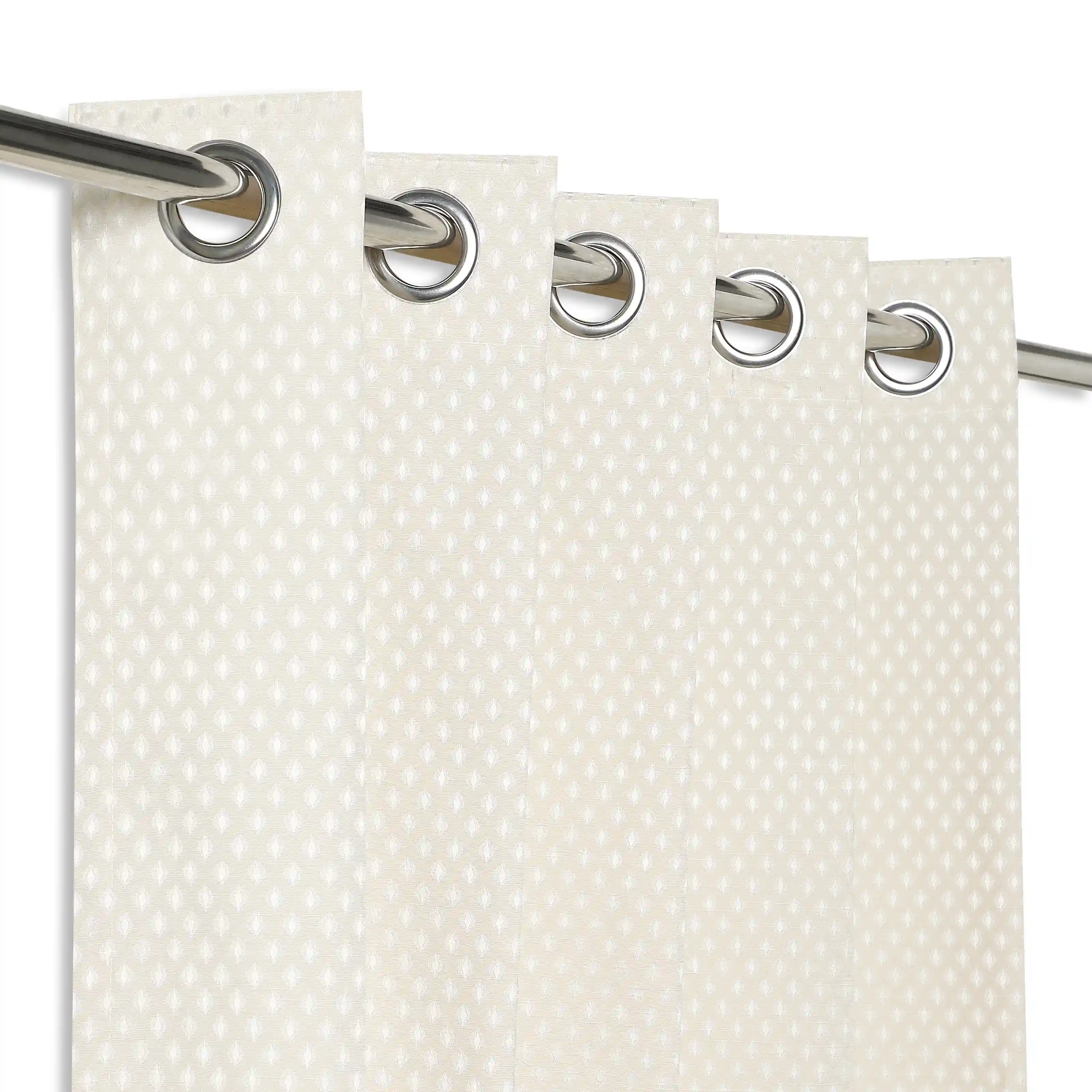 De Jacquard - Classic Set Of 2 Jacquard Readymade Curtains | Ethnic Wave - Image 6