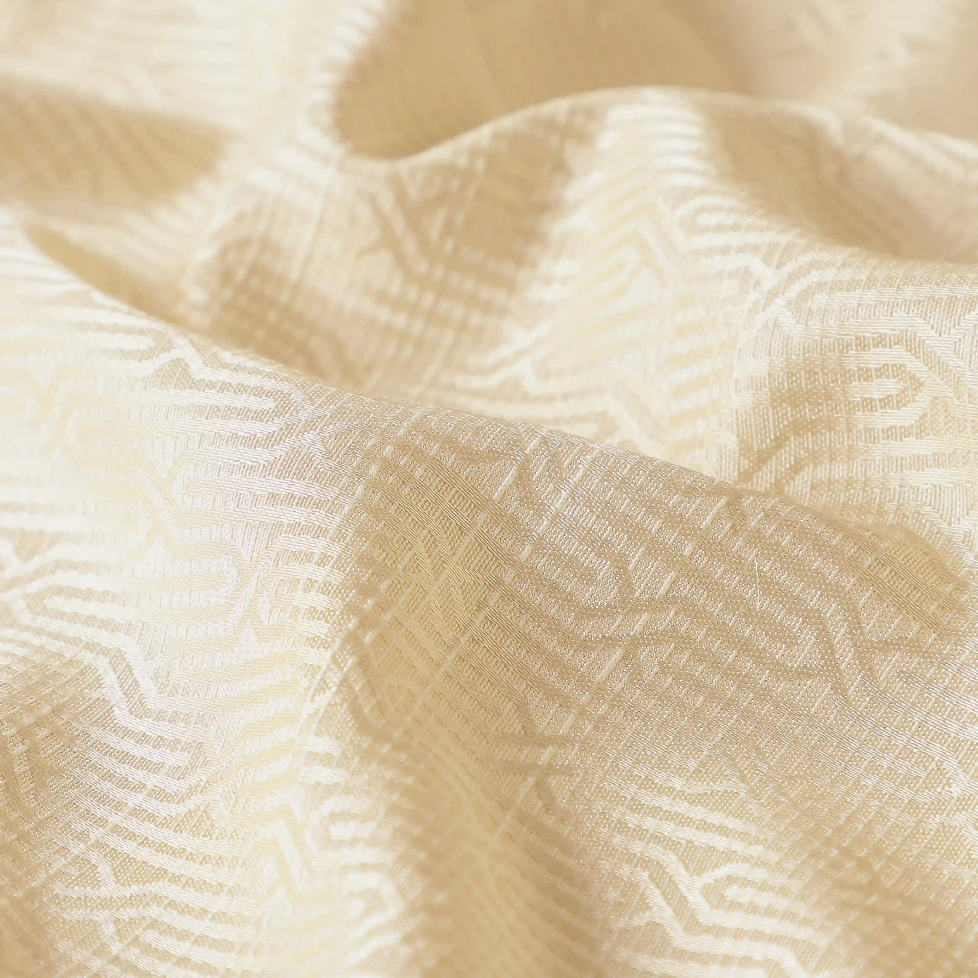 De Jacquard - Classic Set Of 2 Jacquard Readymade Curtains | Layered Lines - Image 23