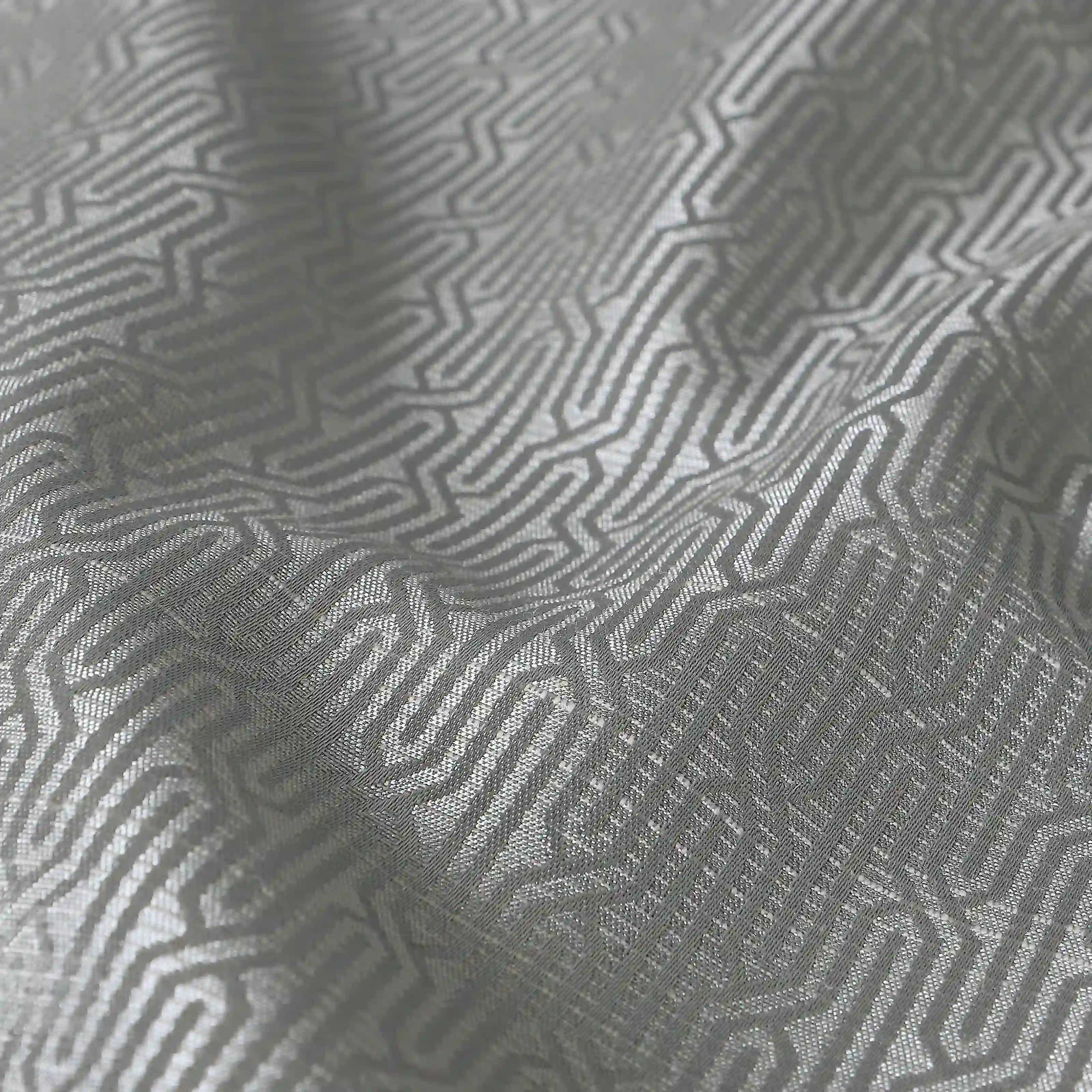 De Jacquard - Classic Set Of 2 Jacquard Readymade Curtains | Layered Lines - Image 35