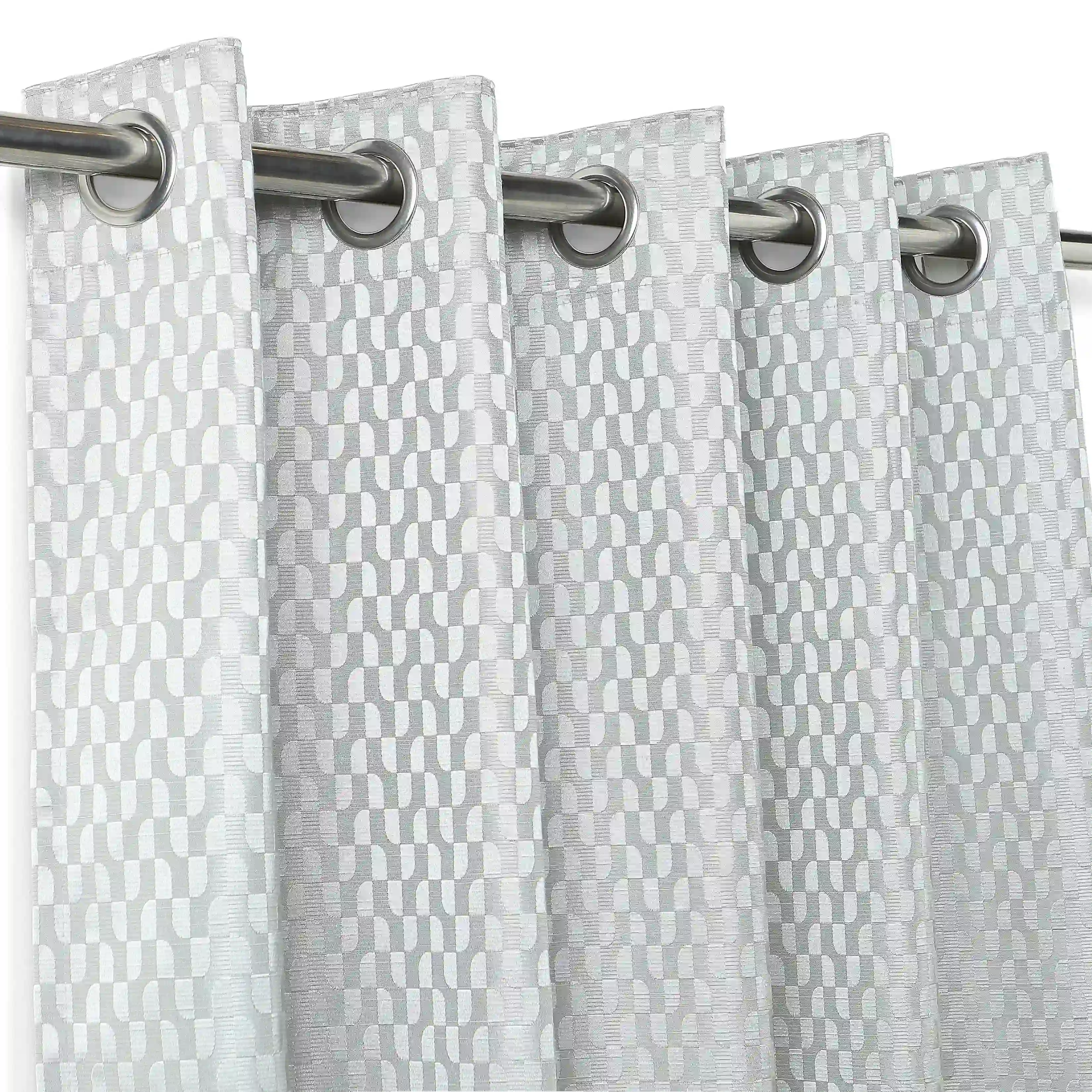 De Jacquard - Classic Set Of 2 Jacquard Readymade Curtains | Rolling Rhythm - Image 18