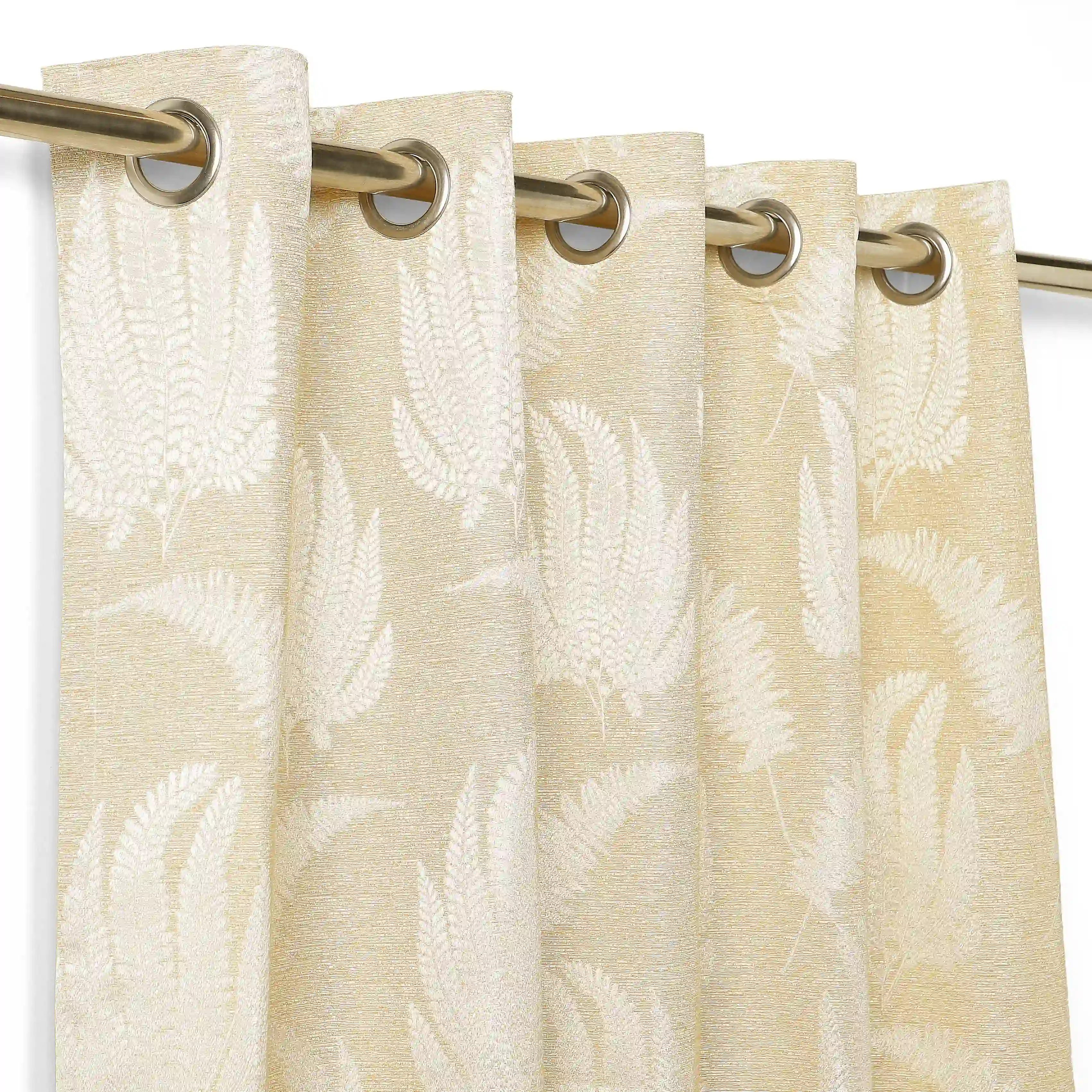 De Jacquard - Classic Set Of 2 Jacquard Readymade Curtains | Tropical Whisper - Image 14