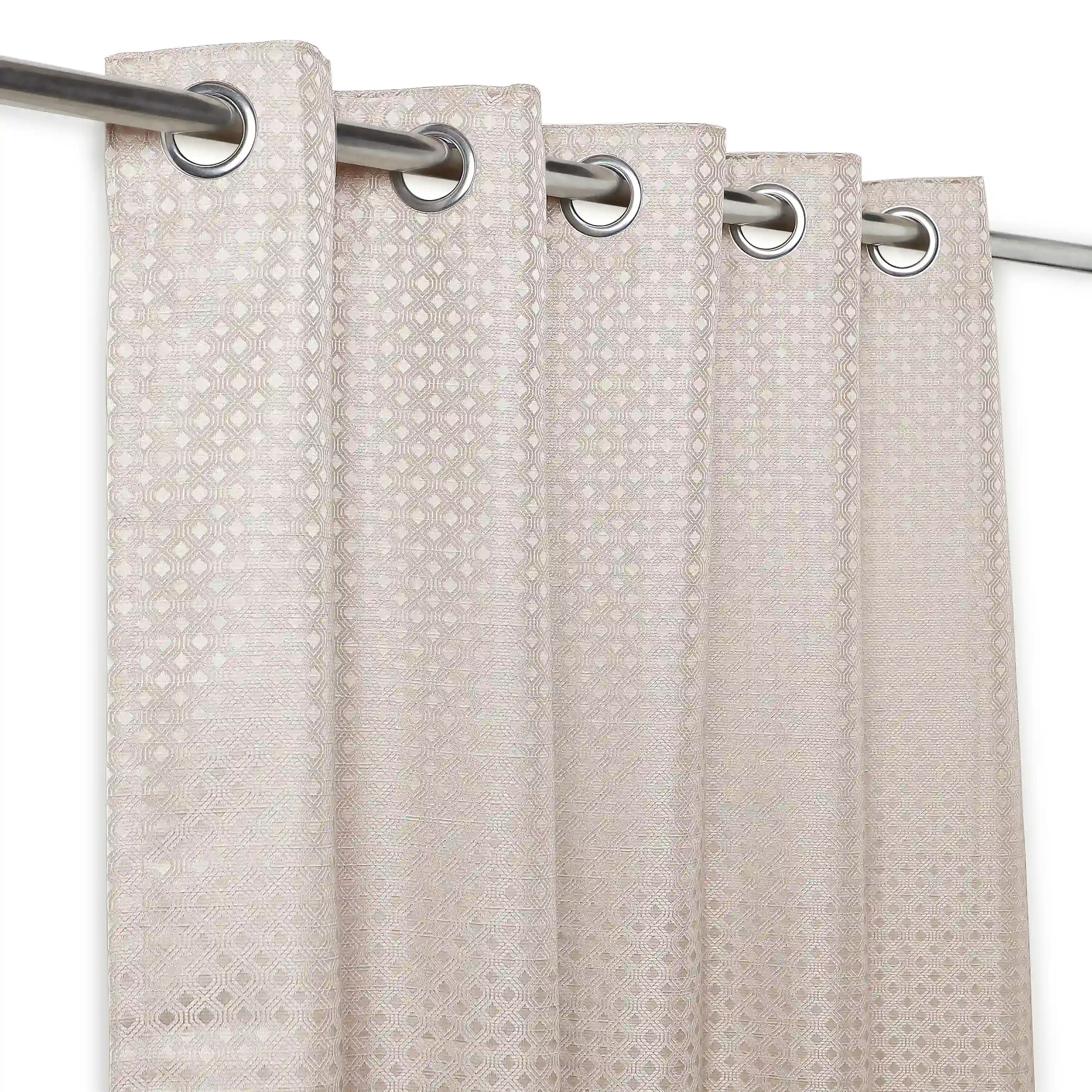De Jacquard - Classic Set Of 2 Jacquard Readymade Curtains | Wavy Heritage - Image 10