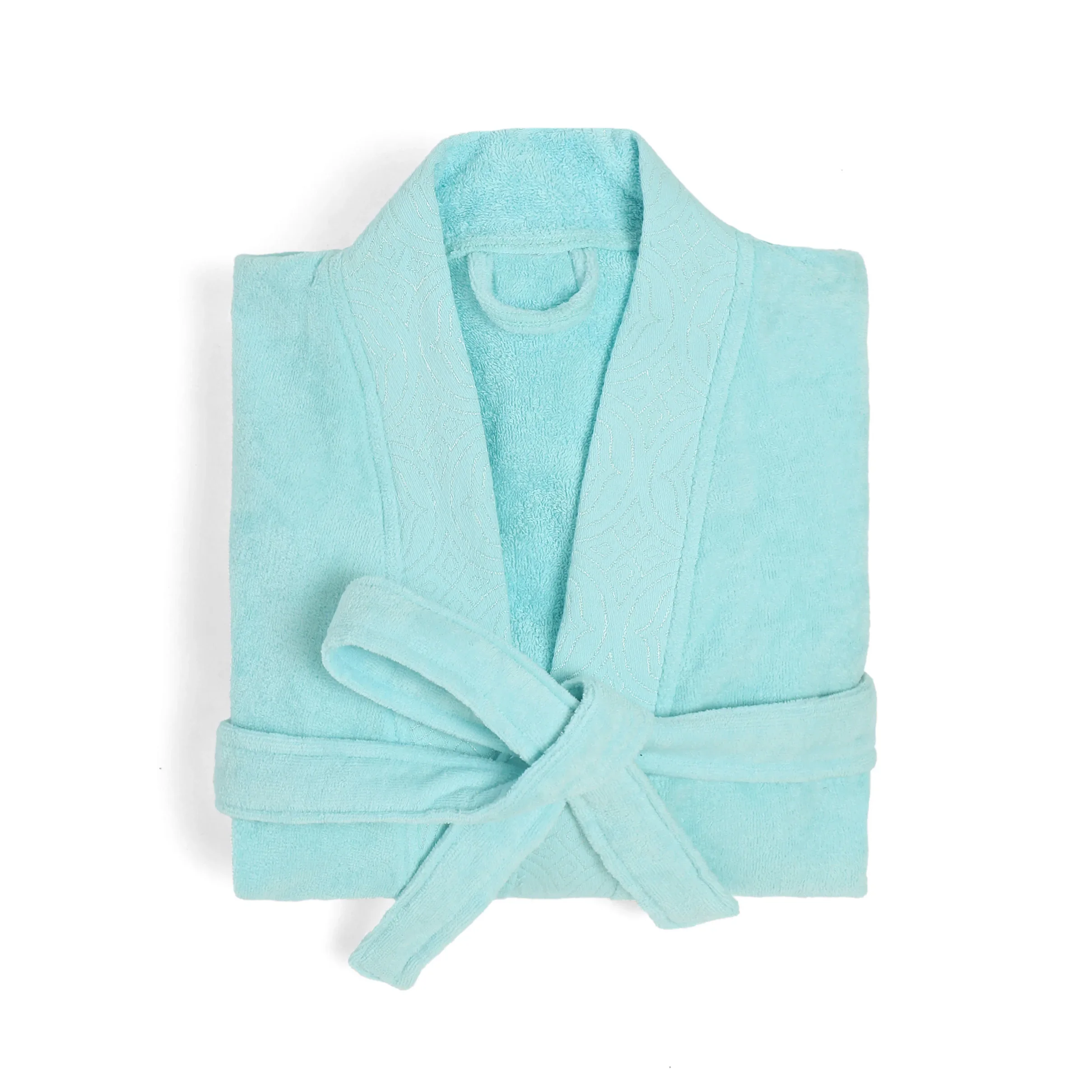 De Jacquard | Super Absorbent & Luxurious Bathrobe | With Decorative Jacquard Collar & Cuff - Image 3