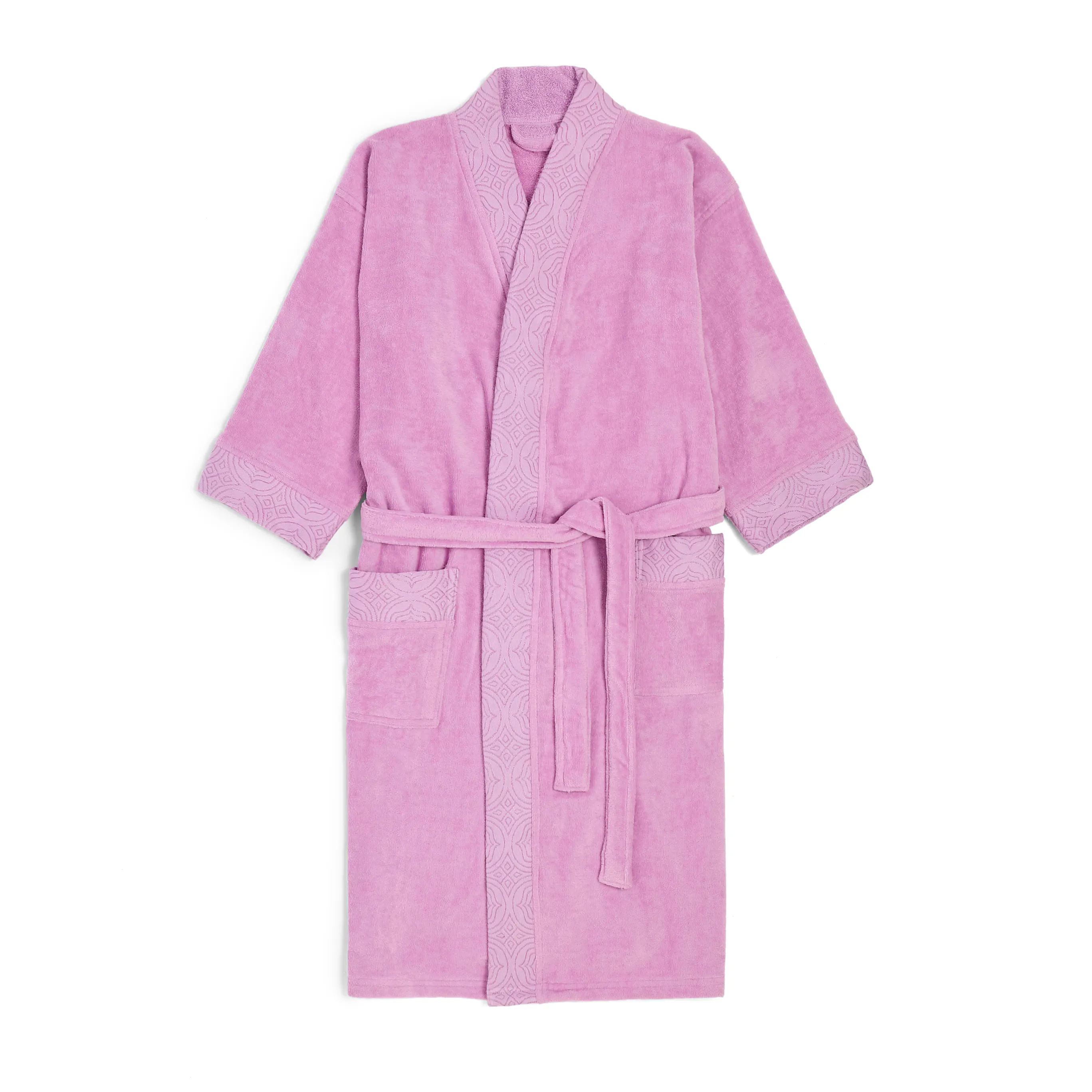 De Jacquard | Super Absorbent & Luxurious Bathrobe | With Decorative Jacquard Collar & Cuff - Image 6