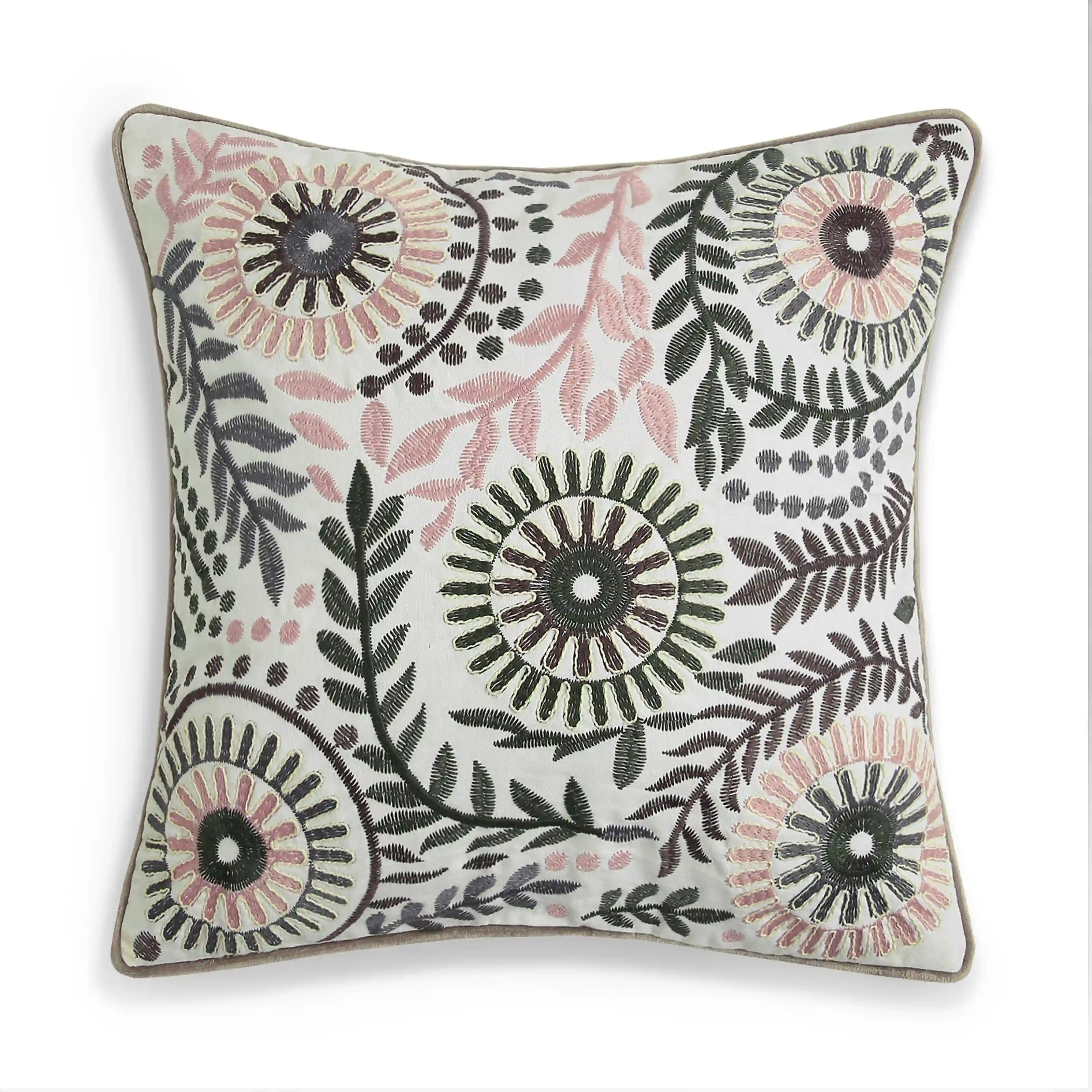 Espricia Embroidered Cushion Cover | Floral Mirage - Image 11