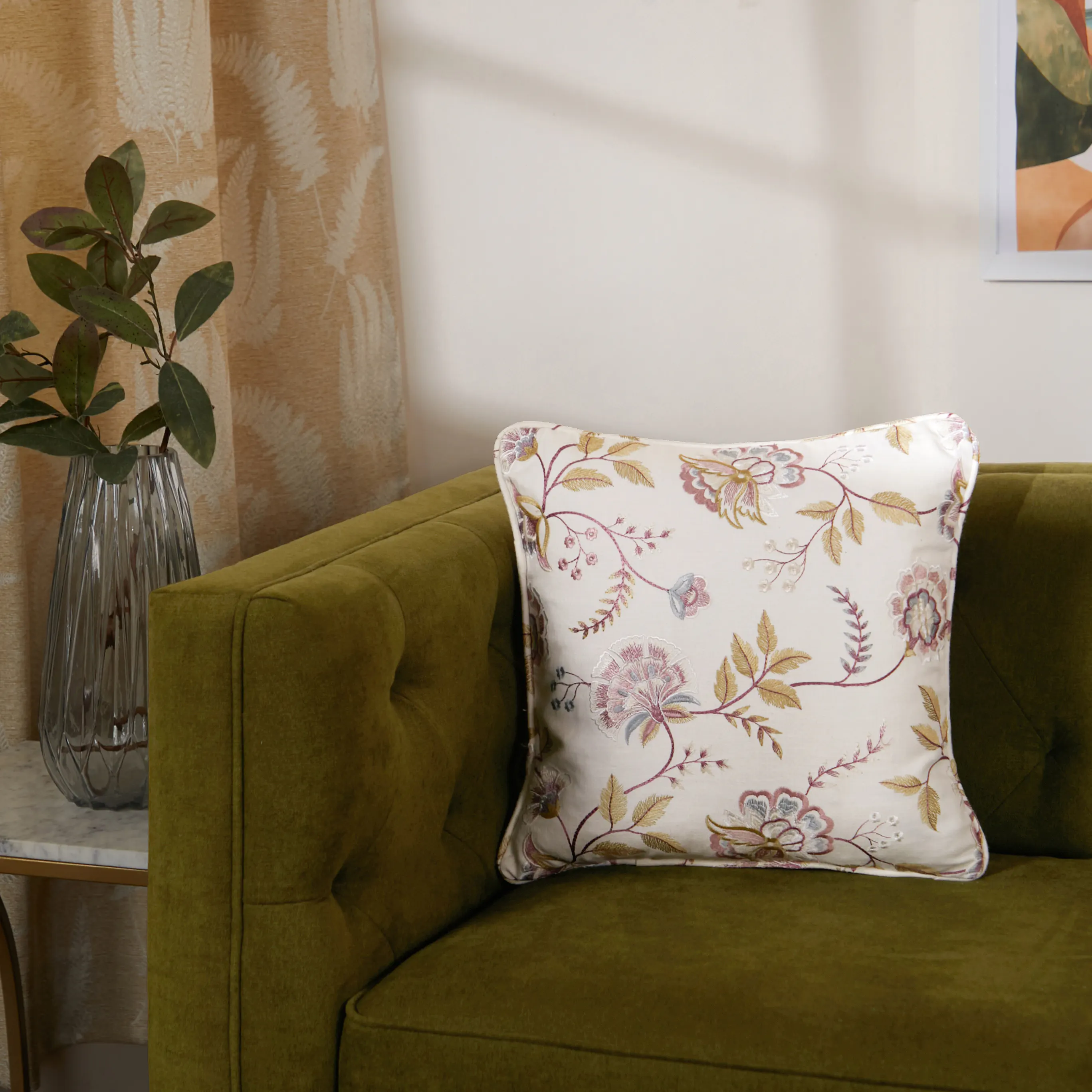Estrella Embroiderd Cushion Cover | Garden Muse - Image 9