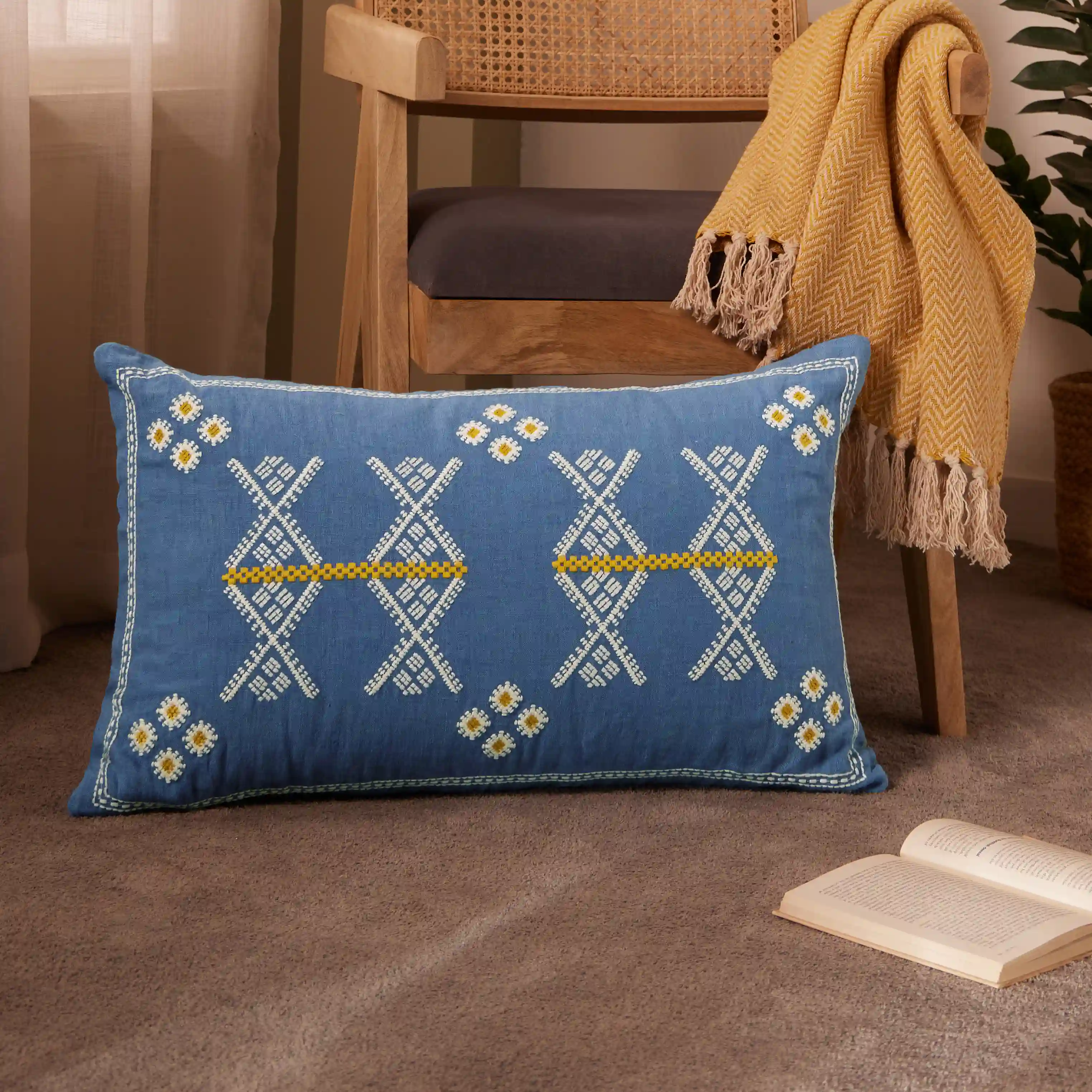 Estrella Embroidered Cushion Cover | Karigari Threads - Image 14