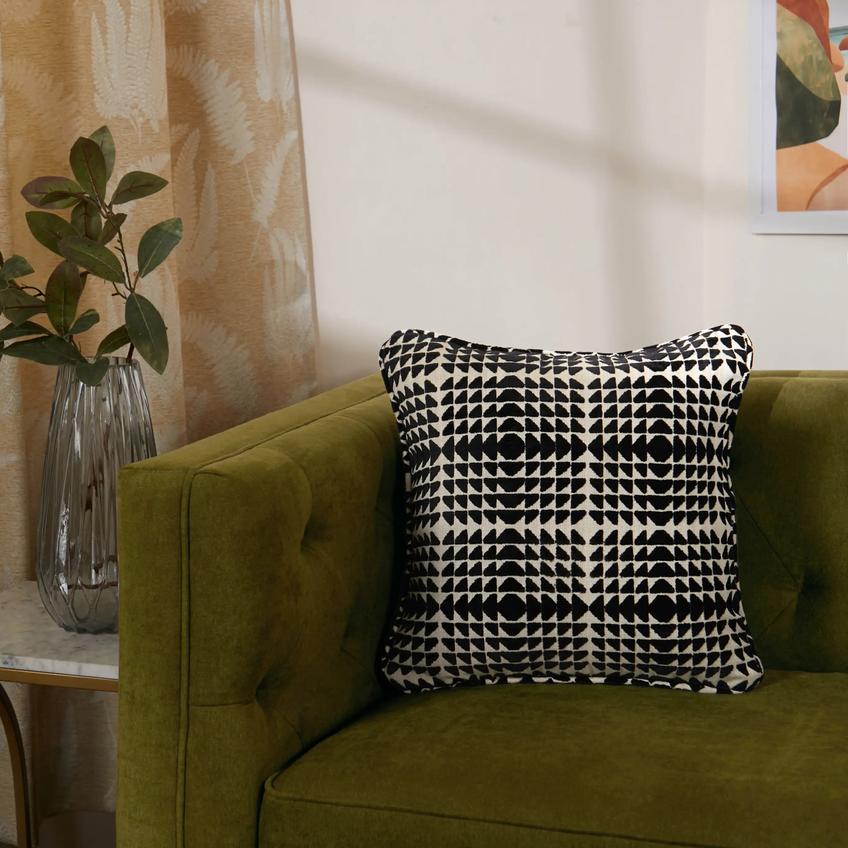 Estrella Woven Cushion Cover | Monochrome Play - Image 4
