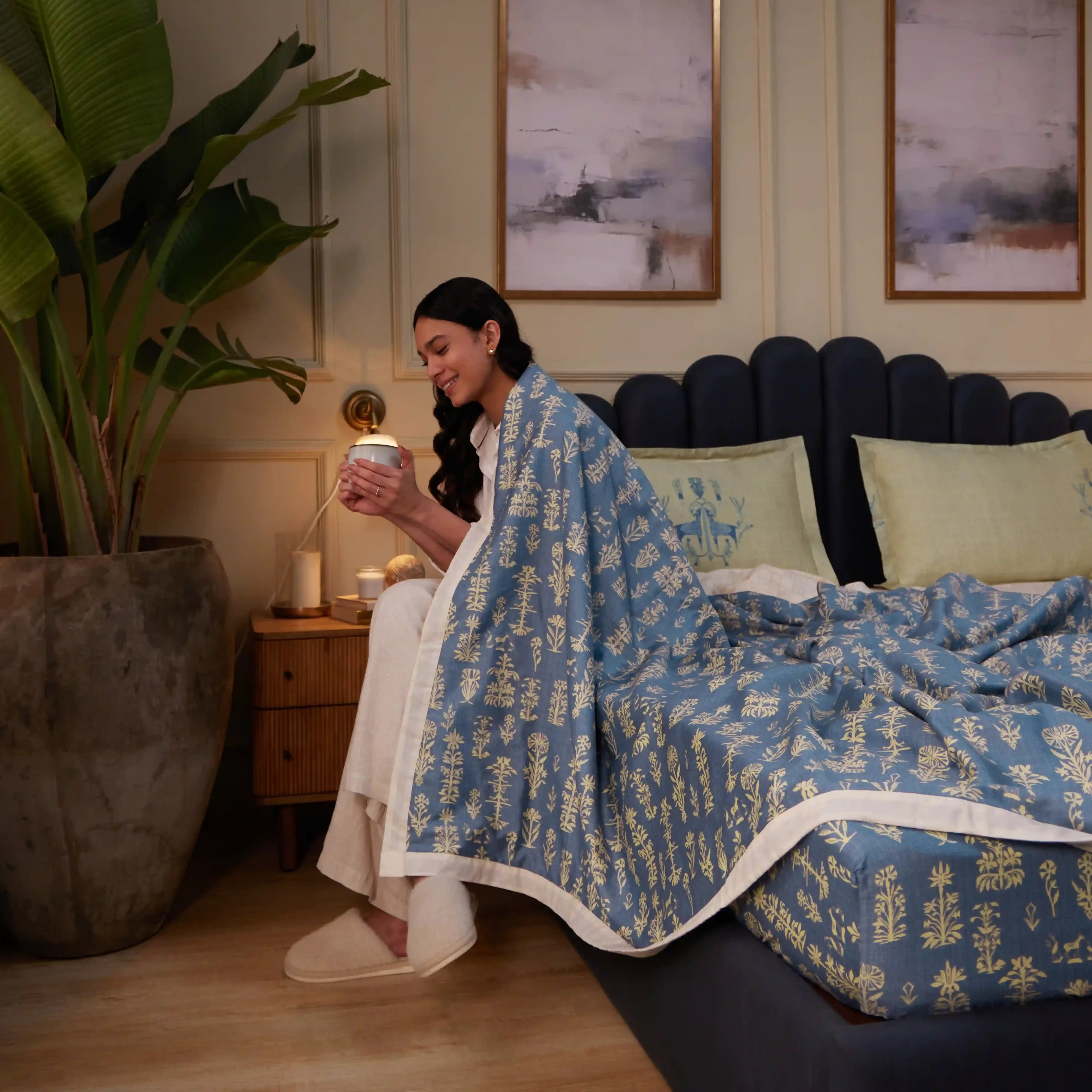 Fergana | 250TC Artistic Bohemian Printed Reversible Dohar with Super Soft Flannel Layering - Image 43