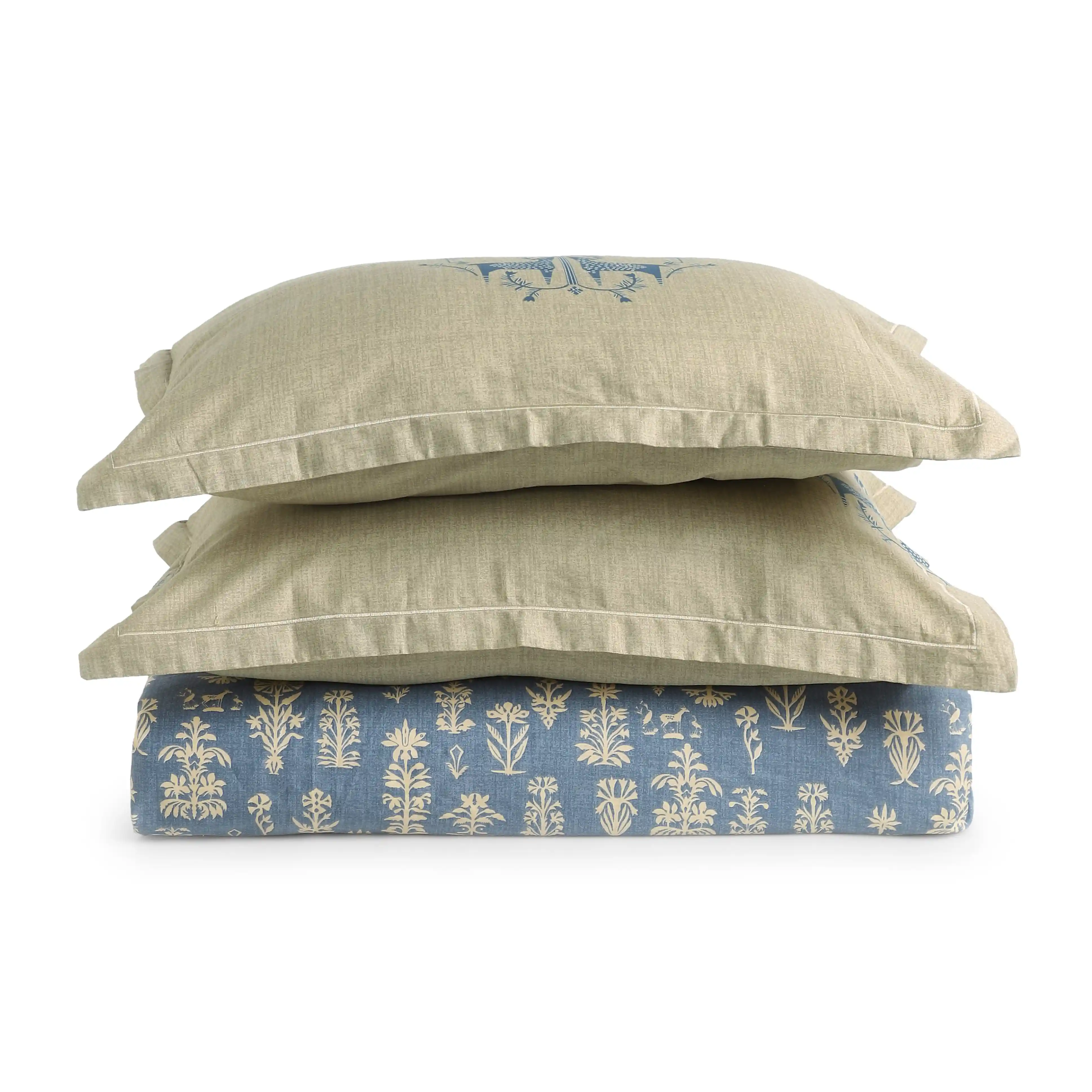 Fergana | 250TC Artistic Bohemian Printed Cotton Fitted Sheet Set | Pillow Cover with Merrow Hem Treatment - Image 26