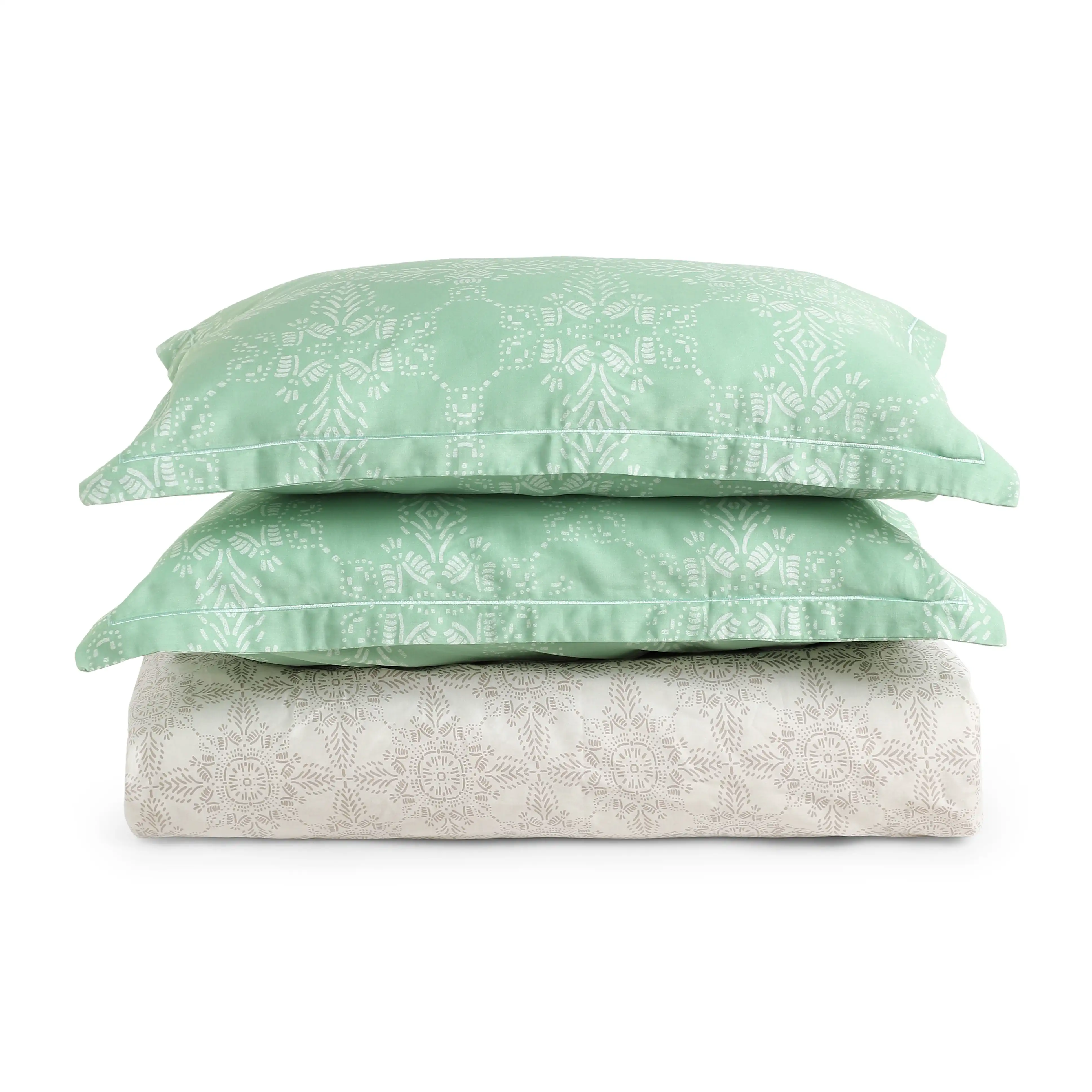 Fergana | 250TC Artistic Bohemian Printed Cotton Fitted Sheet Set | Pillow Cover with Merrow Hem Treatment - Image 33