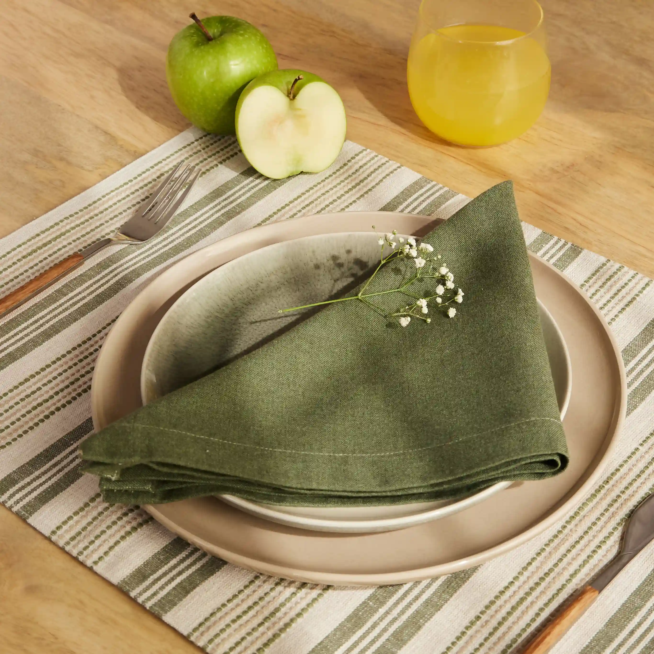 Kaleida | Countryside Charm Soft & Absorbent Solid Dyed Cotton Table Napkins | Set of 4 & 6 - Image 14