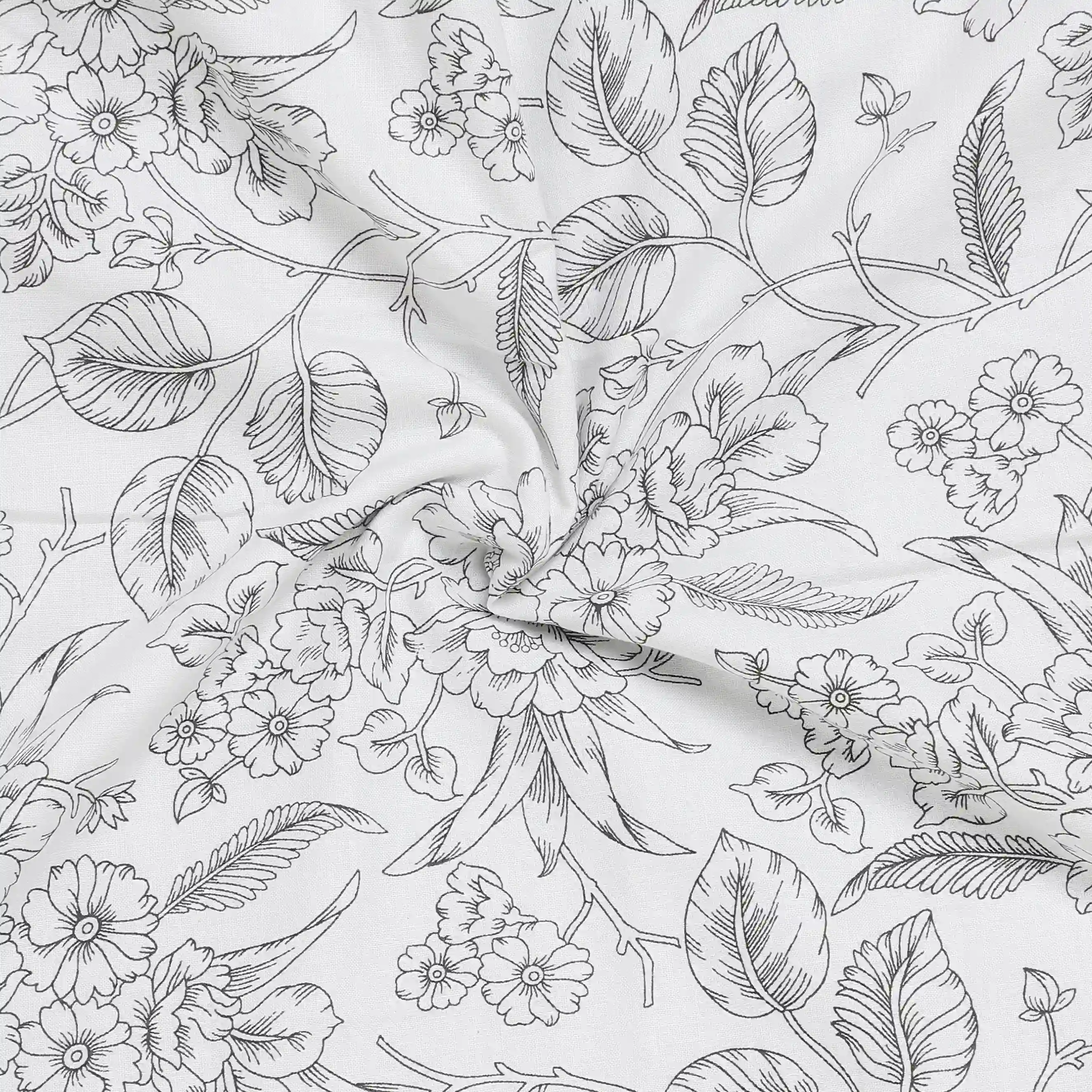 Mishella | Mix & Match Printed Reversible Dohar with Super Soft Flannel Layering - Charcoal Bloom - Image 5