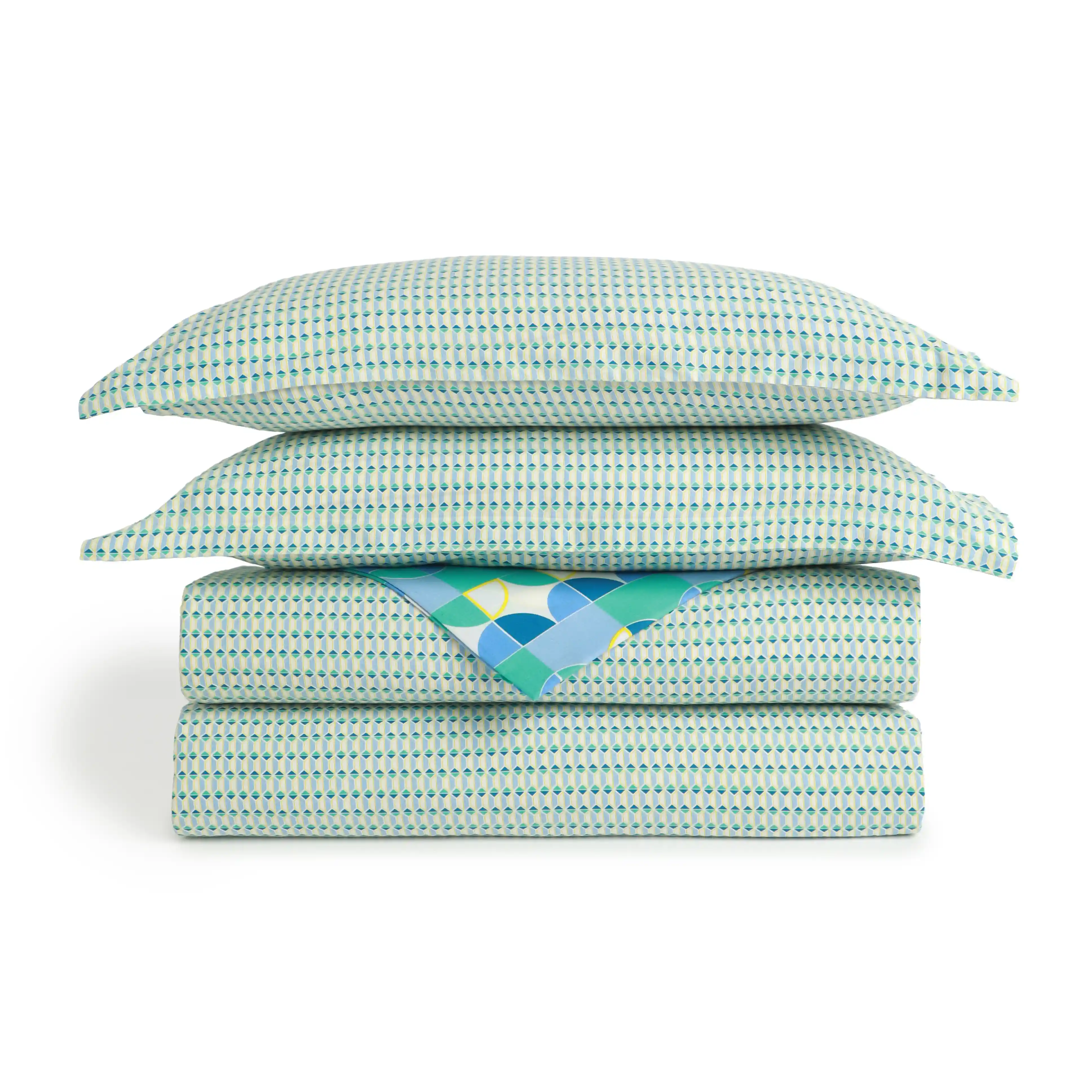 Mishella | Mix & Match Printed Coordinated Bedding Set | Set of Bedsheet & Dohars - Orbit Teal - Image 4