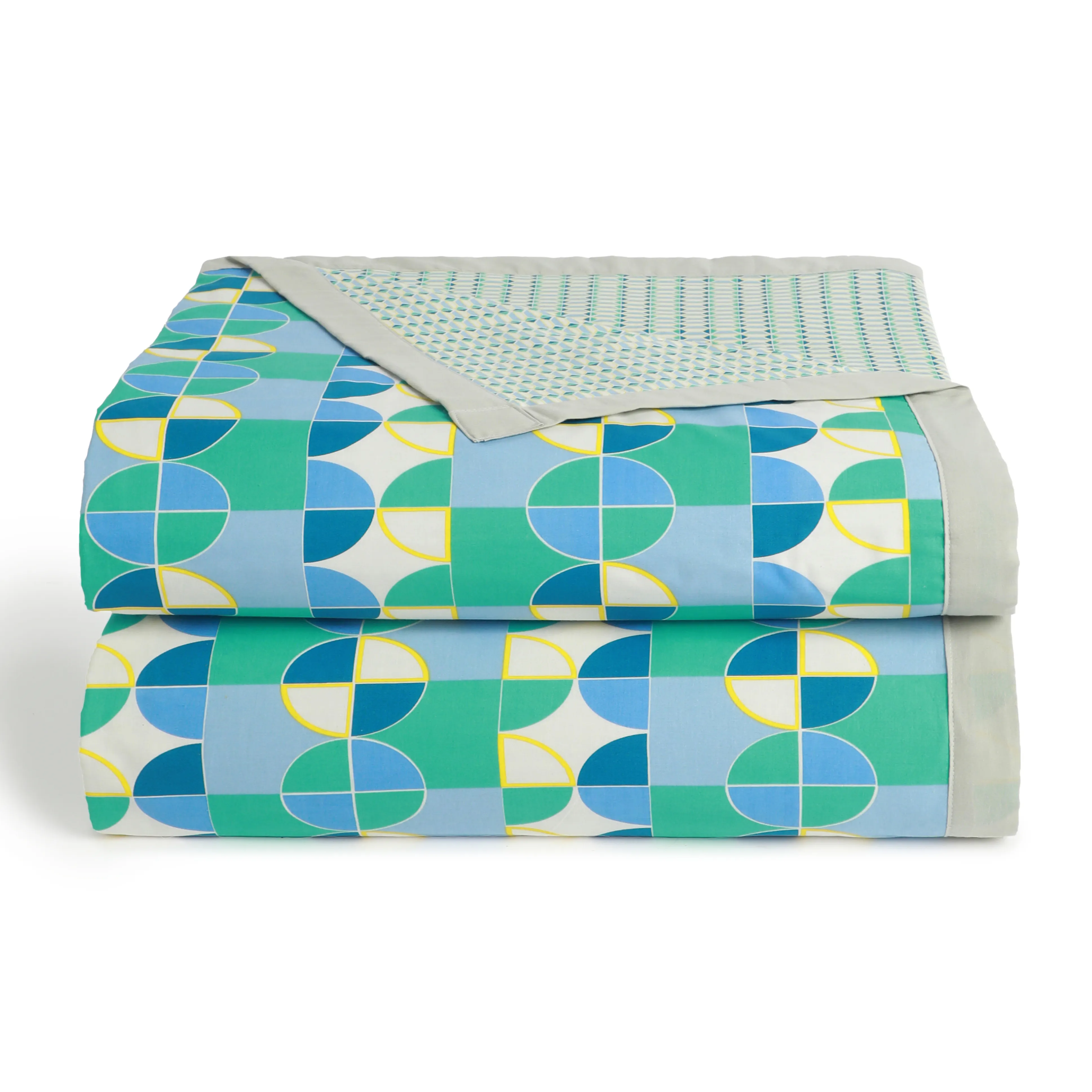 Mishella | Mix & Match Printed Coordinated Bedding Set | Set of Bedsheet & Dohars - Orbit Teal - Image 5