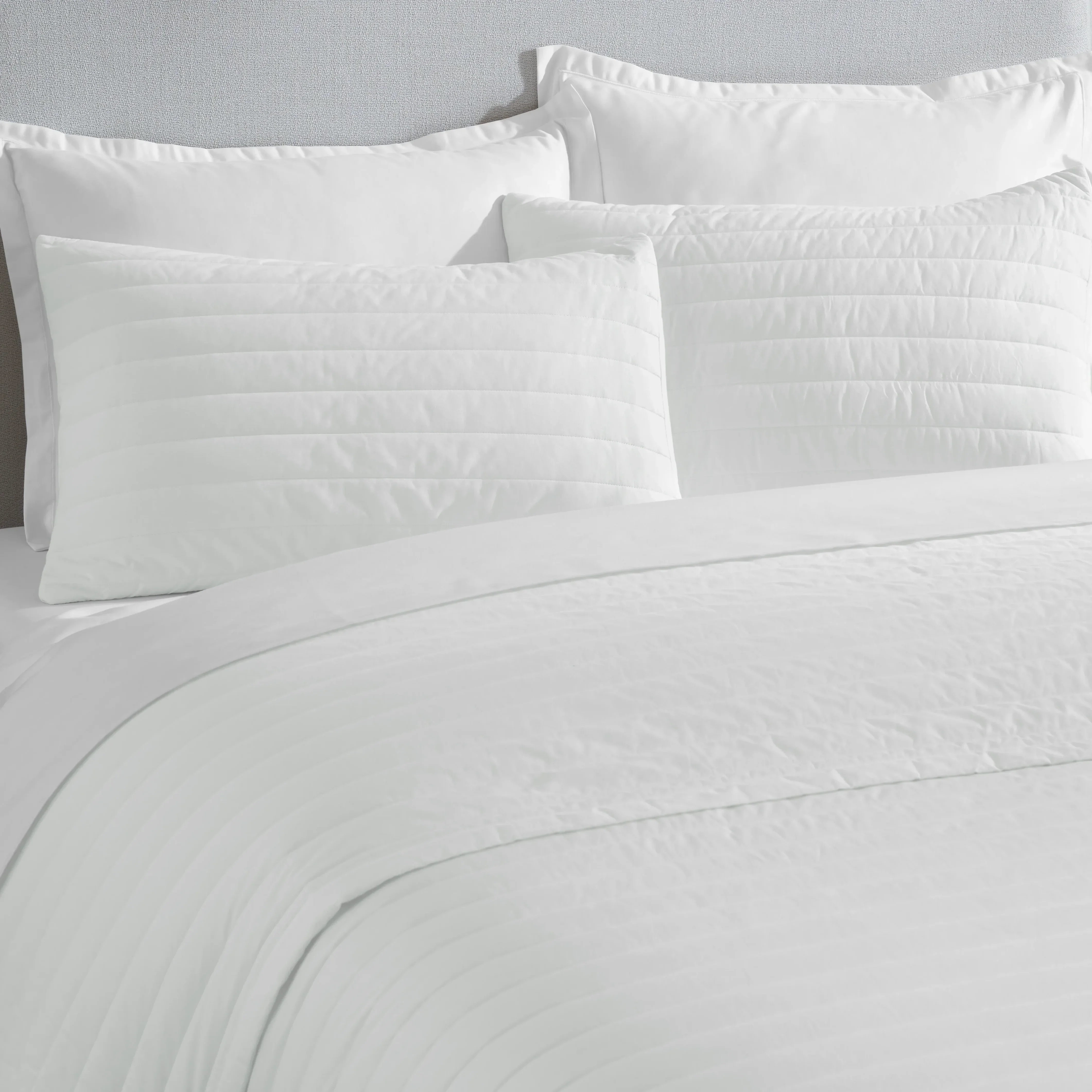 Nuvola | Luxurious Solid Dyed Straight Quilted Cotton Bedcover Set - Image 5