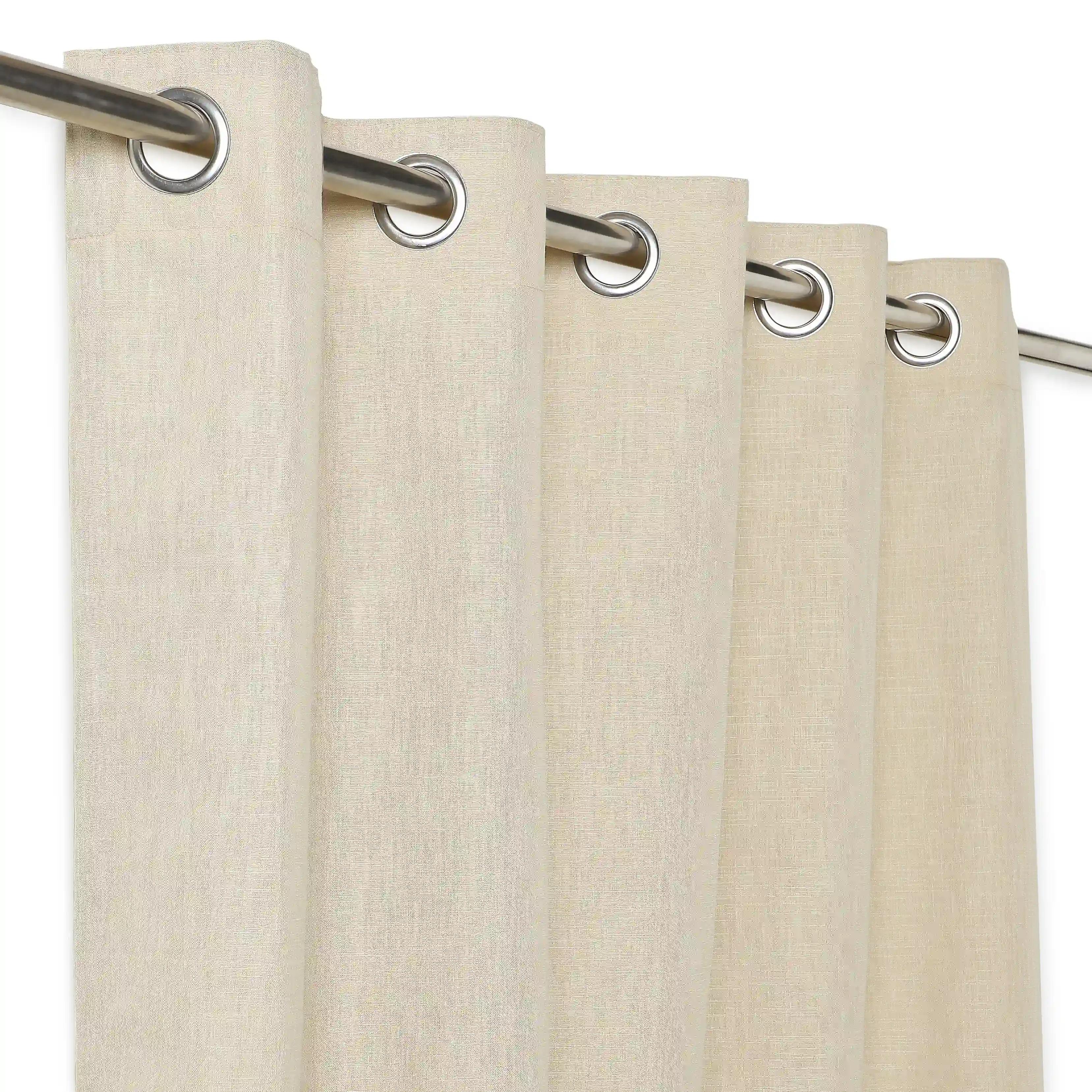 Paleto Set Of 2 Solid Readymade Curtains | Desert Tones - Image 10