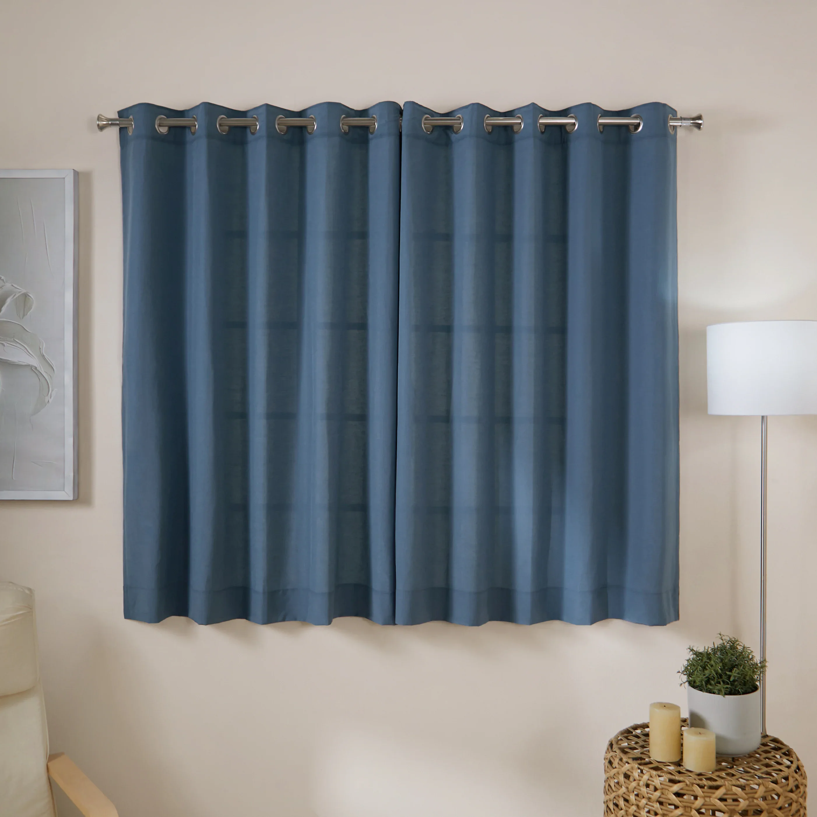 Paleto Set Of 2 Solid Readymade Curtains | Hue Harmony - Image 65