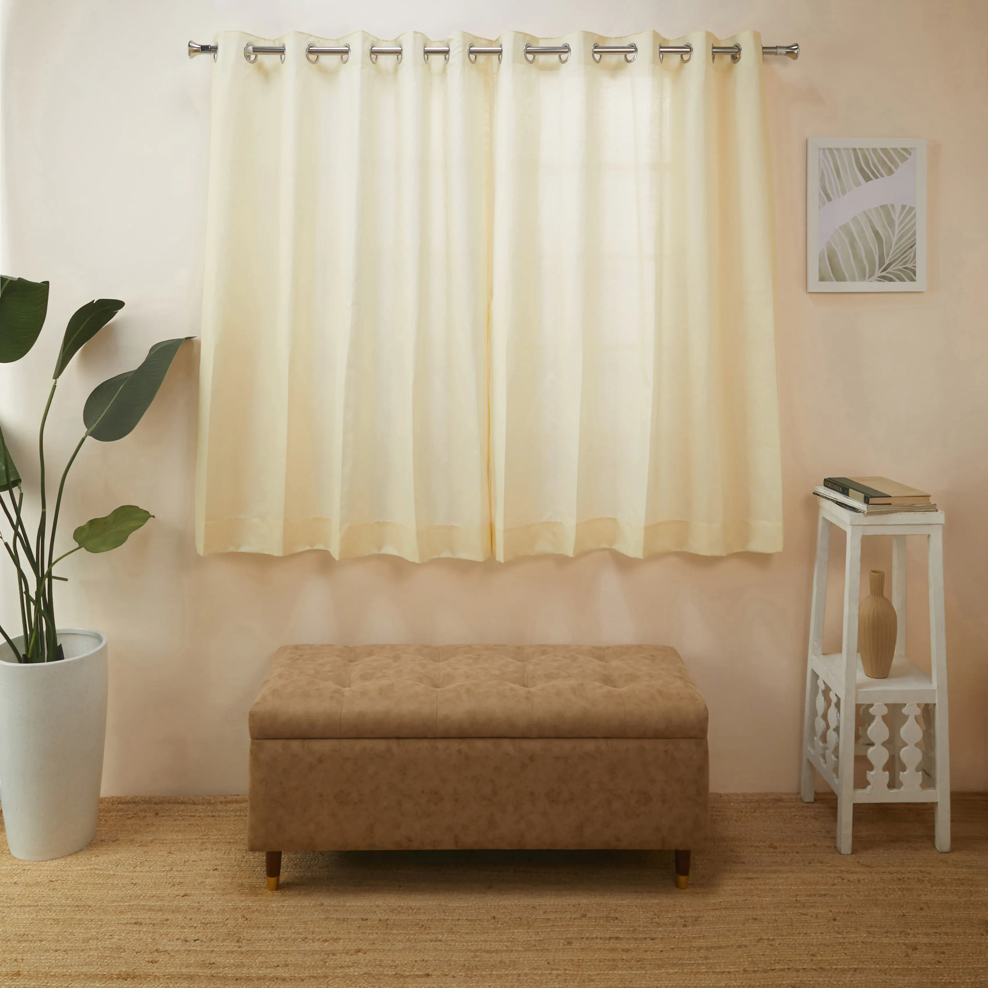 Paleto Set Of 2 Solid Readymade Curtains | Hue Harmony - Image 73